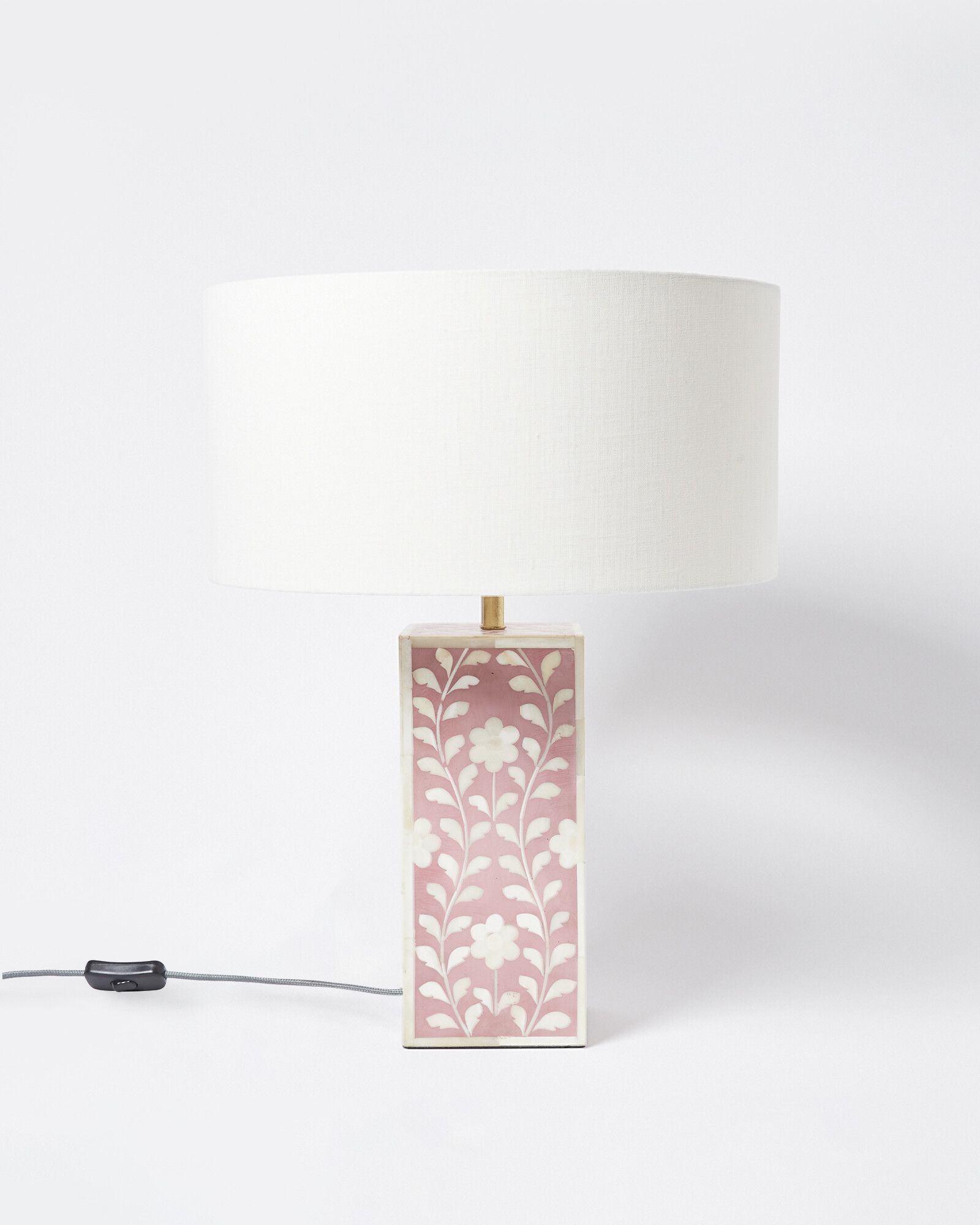 oliver bonas pink lamp