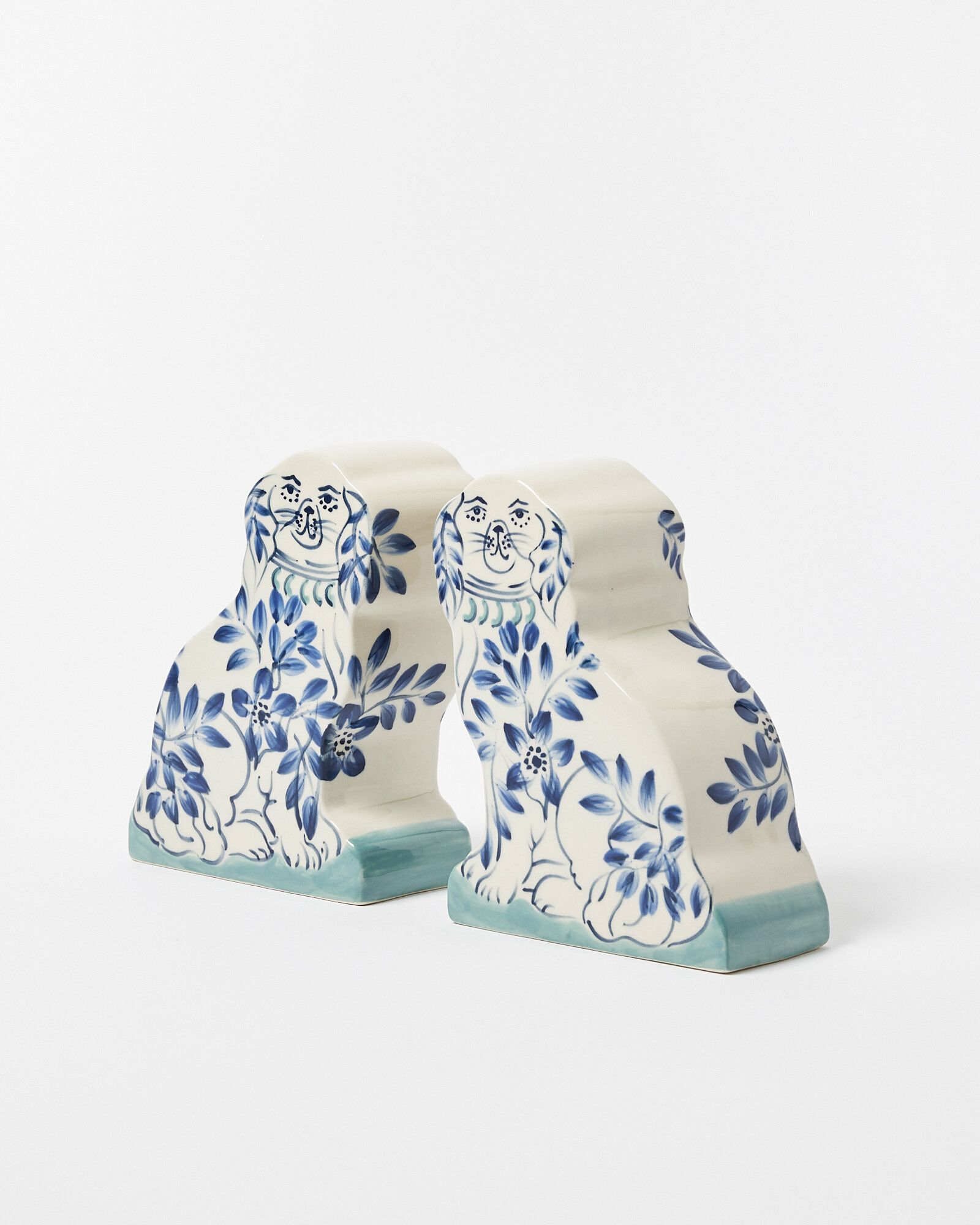 Chadwick Staffordshire Dog Ceramic Book Ends | Oliver Bonas