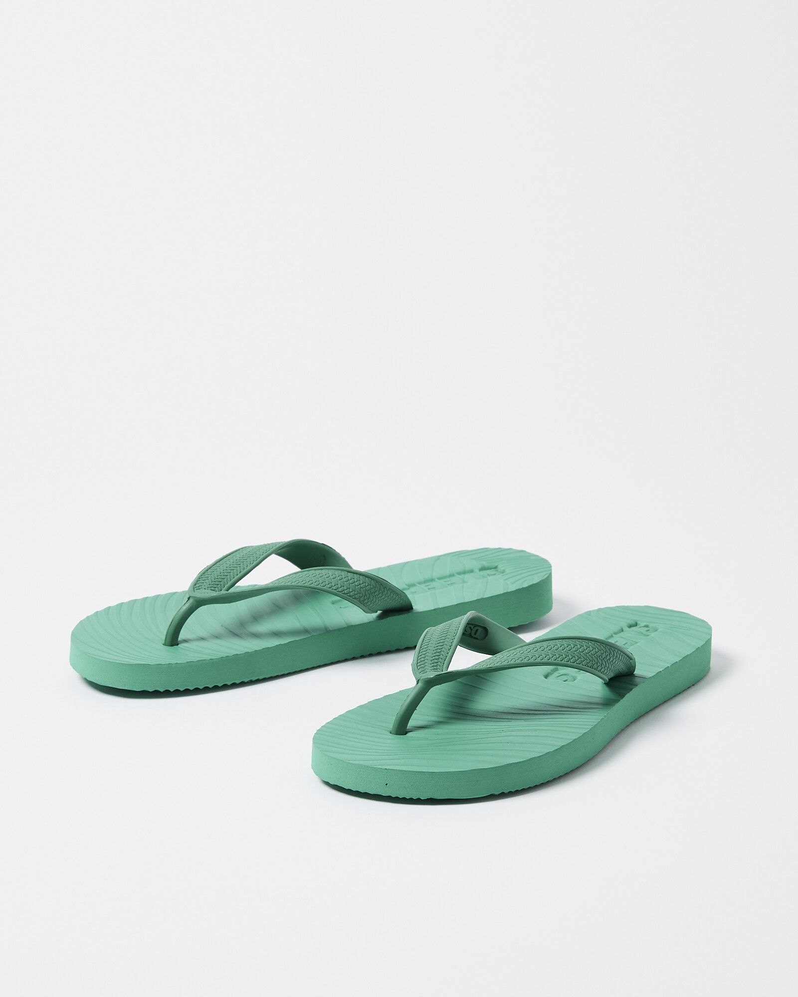 Sleepers Slim Wide Strap Emerald Green Flip Flops | Oliver Bonas