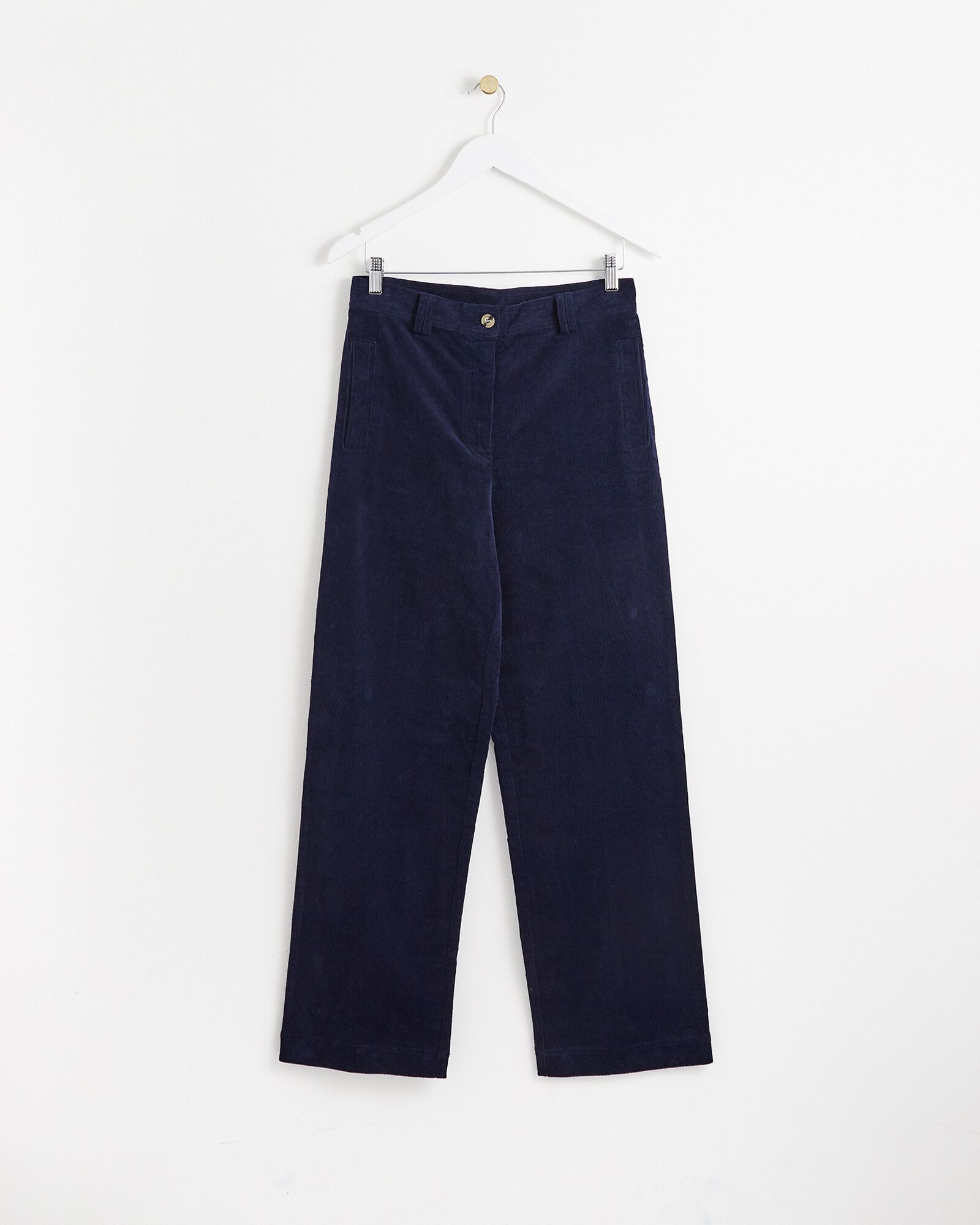 French Navy Blue Cord Trousers | Oliver Bonas