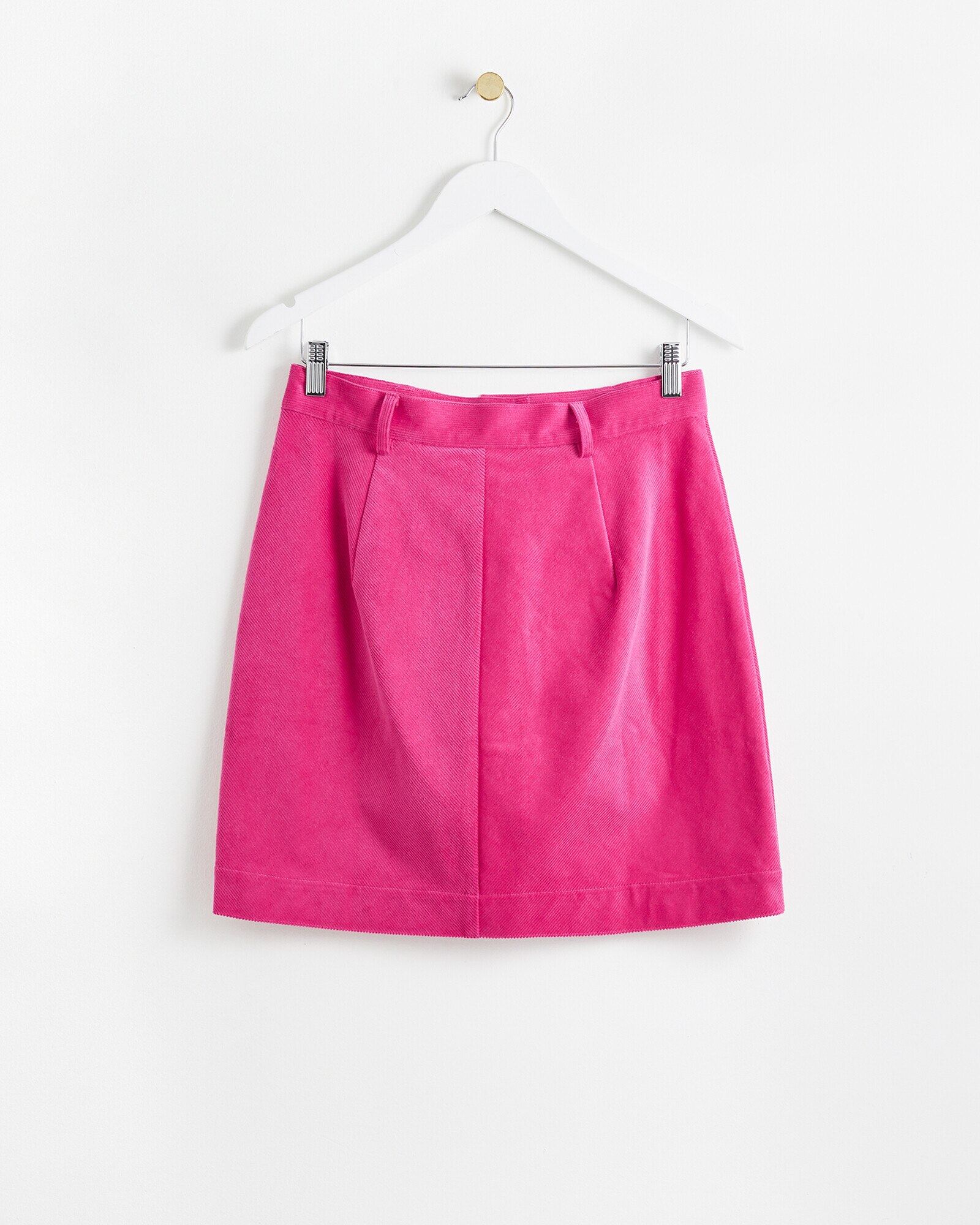 Hot Pink Cord Mini Skirt Oliver Bonas US