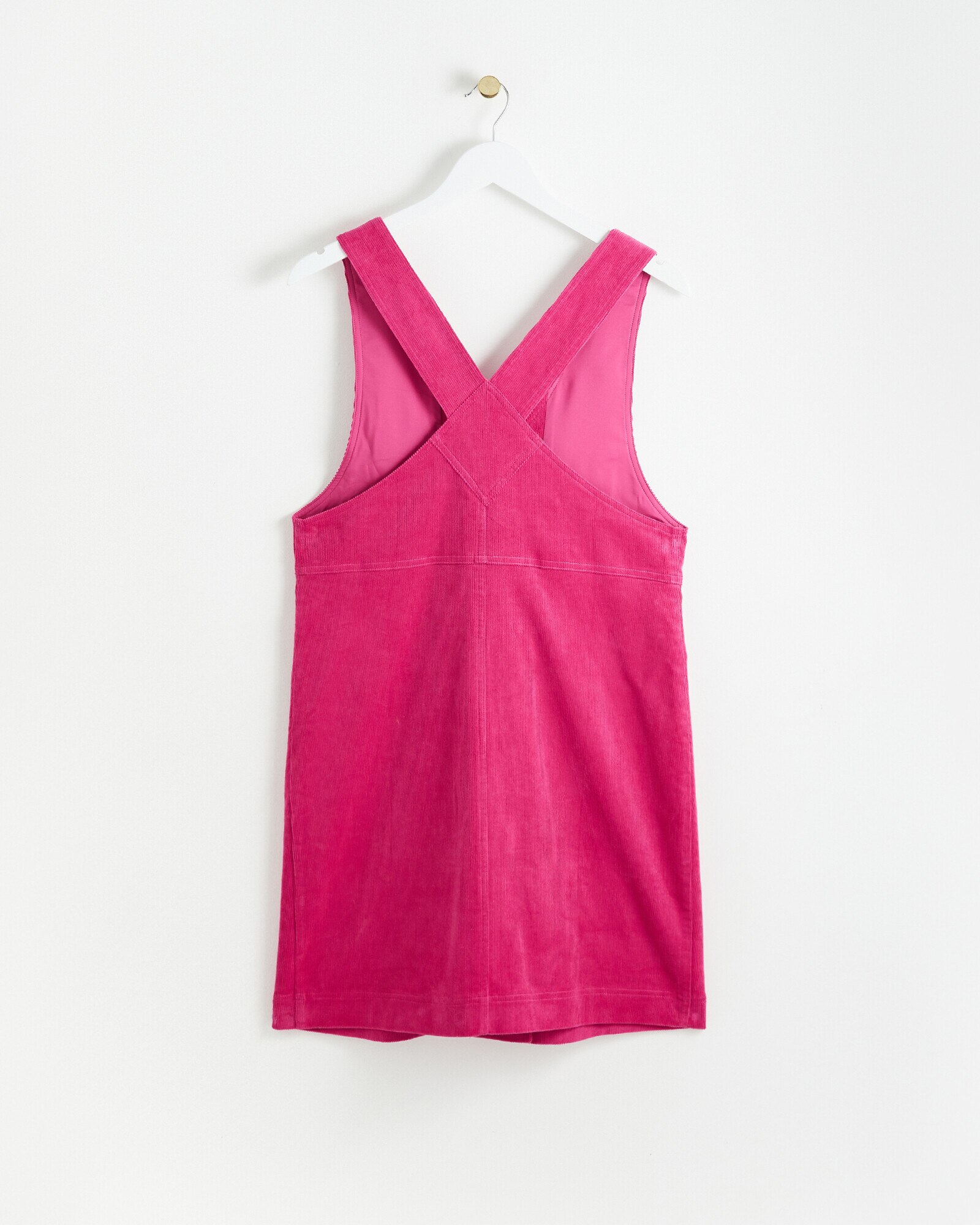 Pink cord pinafore hotsell