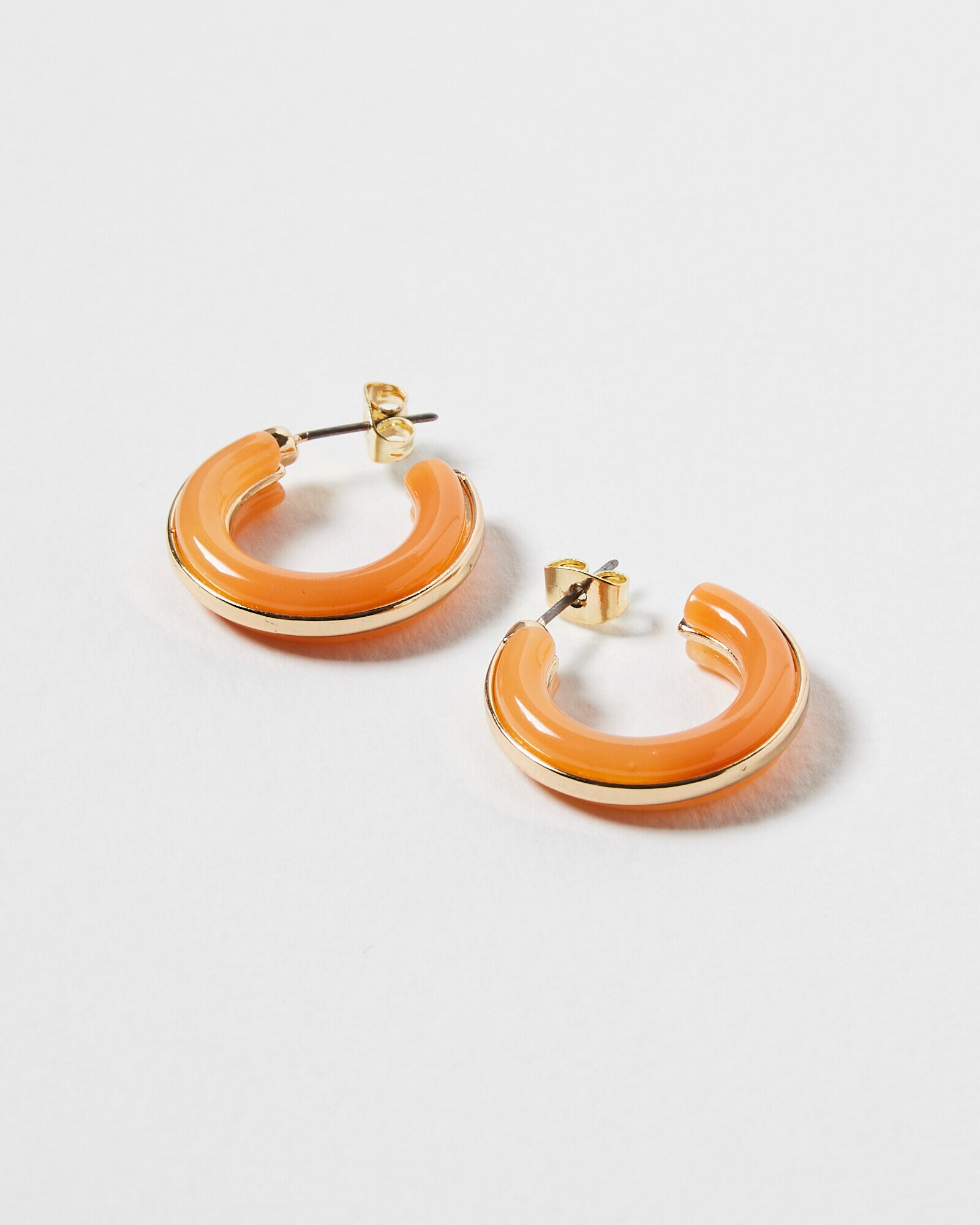 oliver bonas orange earrings