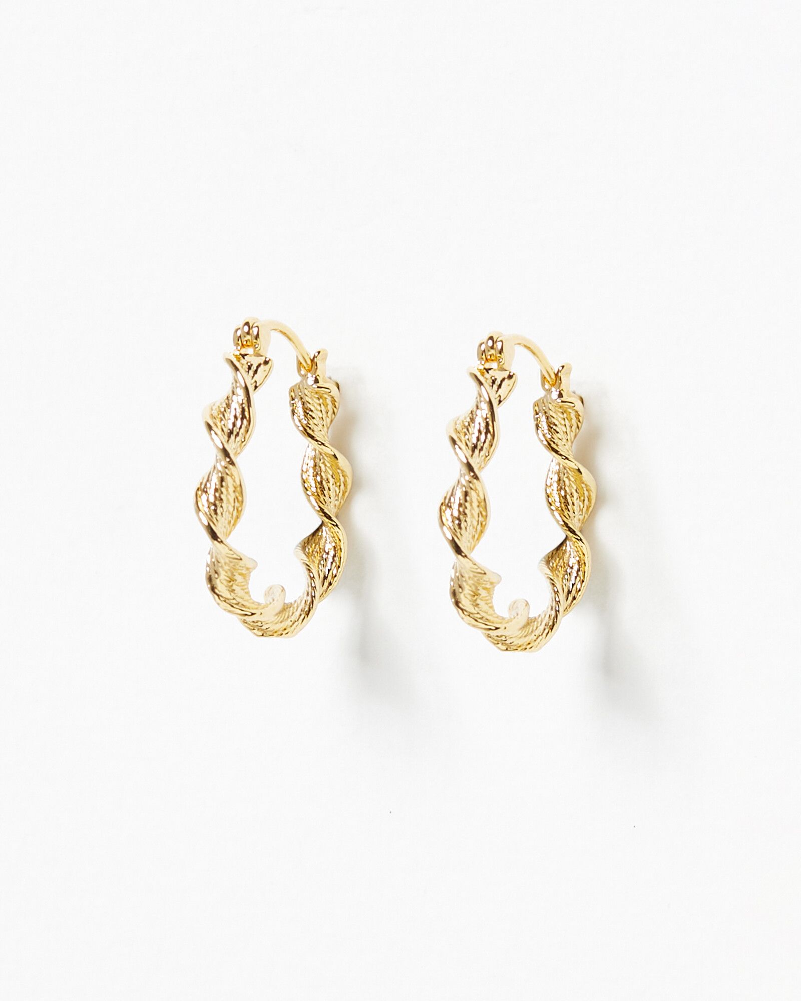 Robyn Twisted & Textured Hoop Earrings | Oliver Bonas