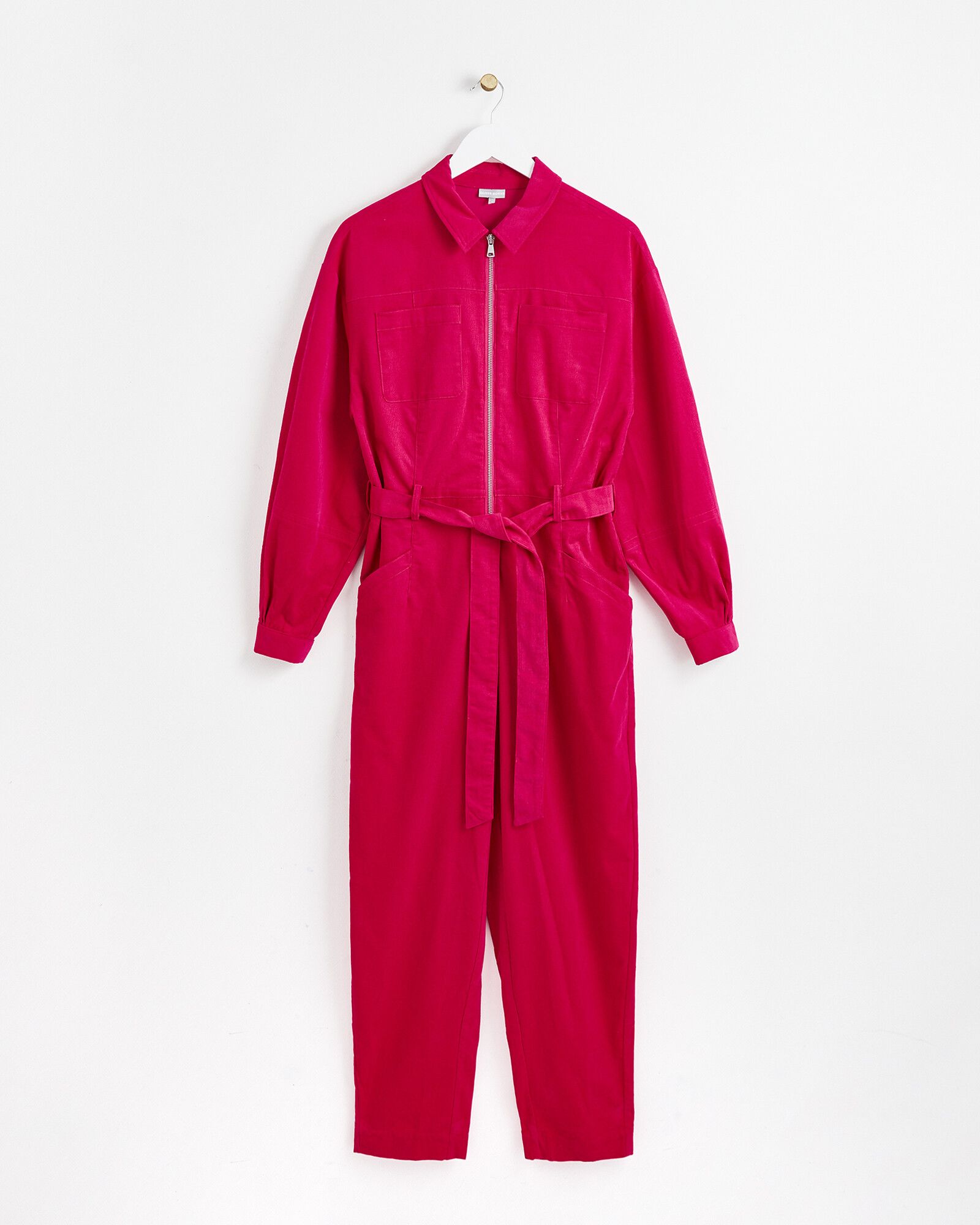 Pink Cord Cotton Boiler Jumpsuit | Oliver Bonas