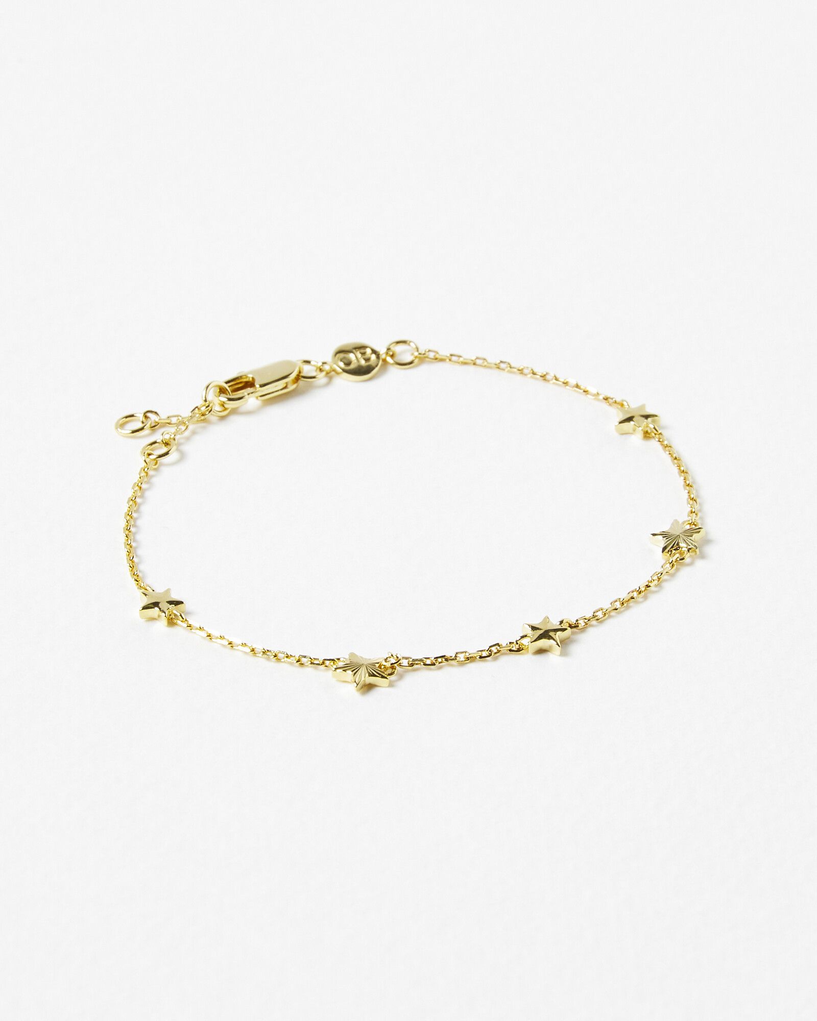 Oberon Star Detail Gold Plated Chain Bracelet | Oliver Bonas