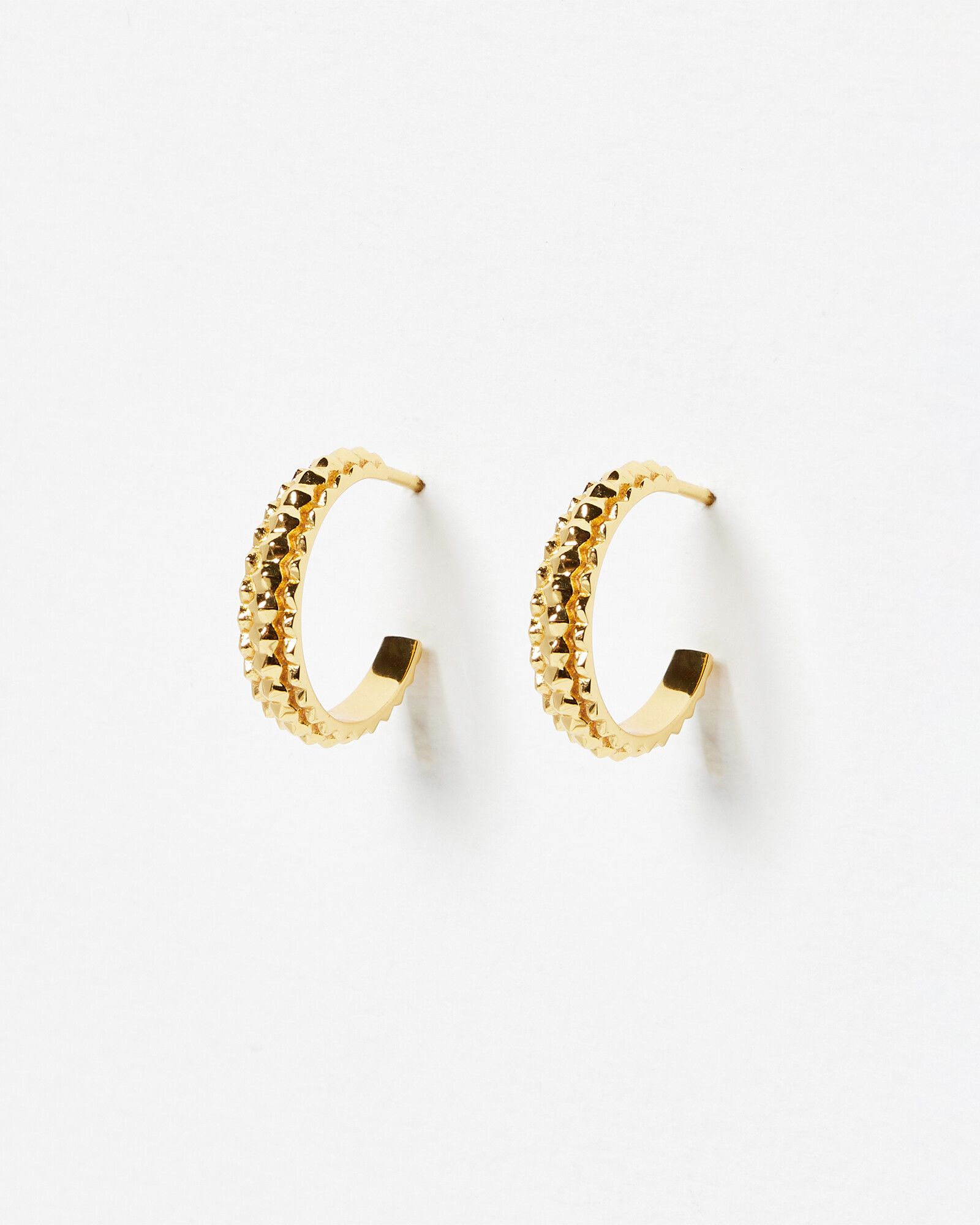 Polaris Snake Texture Gold Plated Hoop Earrings | Oliver Bonas