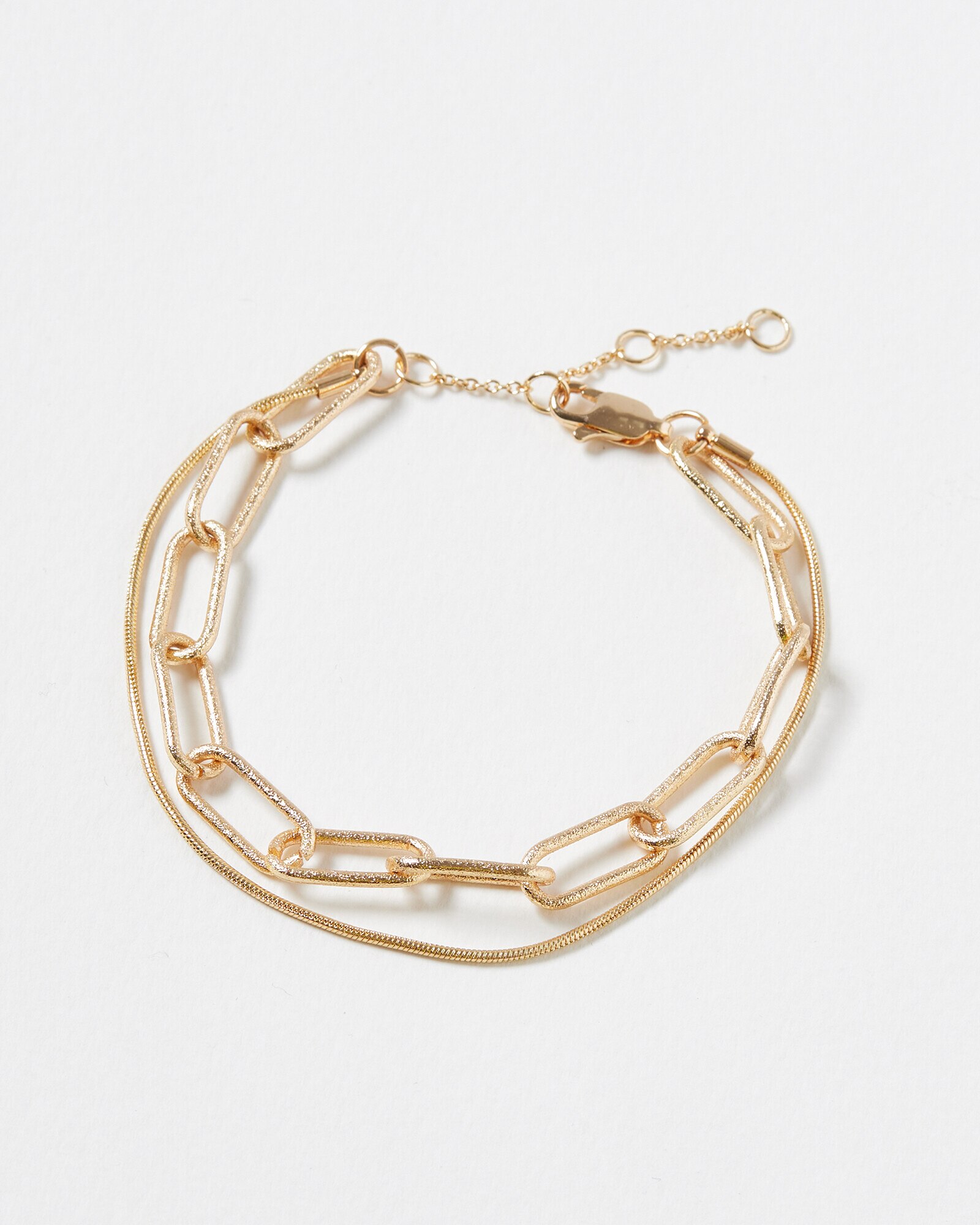 Blythe Fine Links Gold Tone Chain Bracelet Oliver Bonas