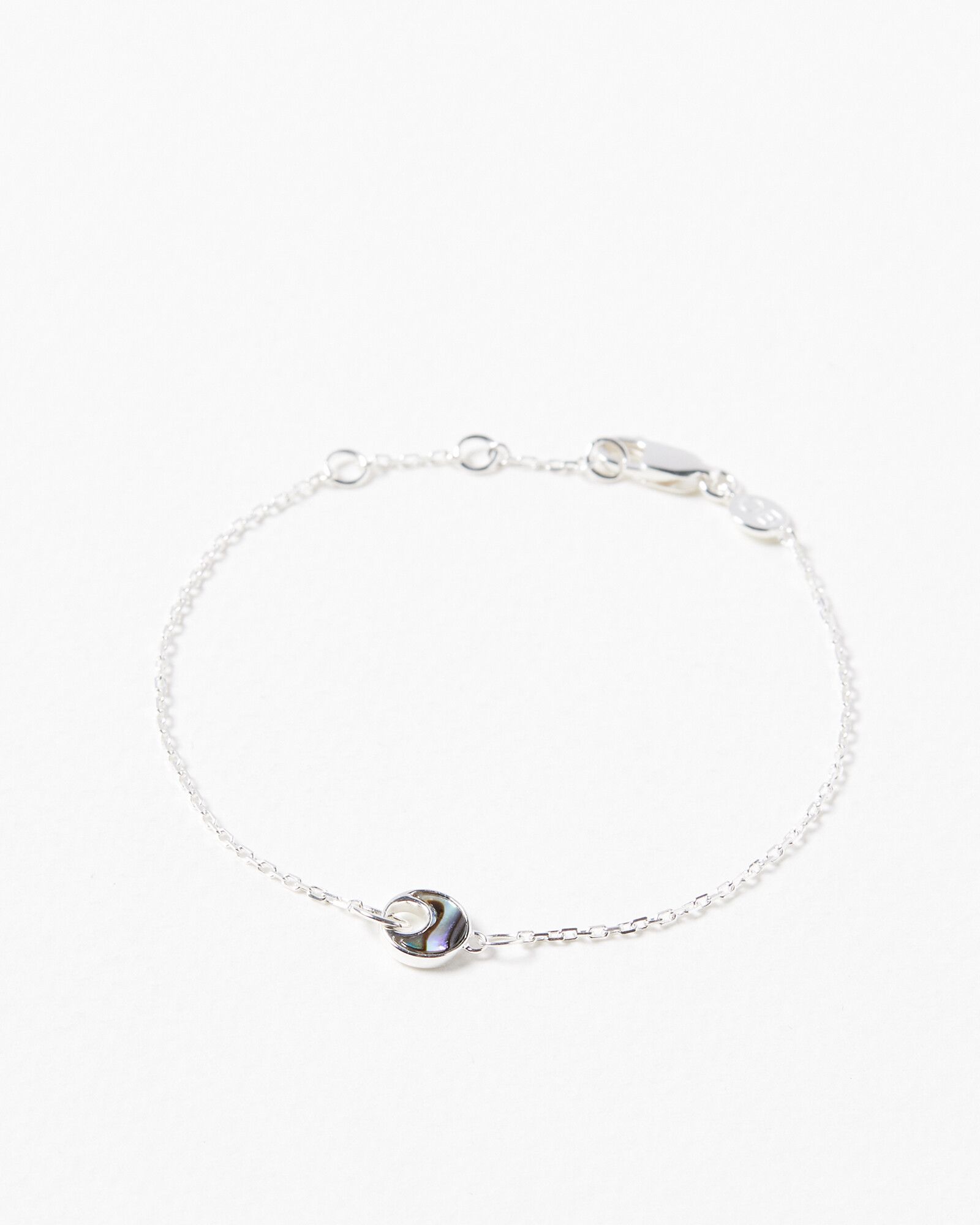 Lottie Paua Shell Silver Chain Bracelet | Oliver Bonas