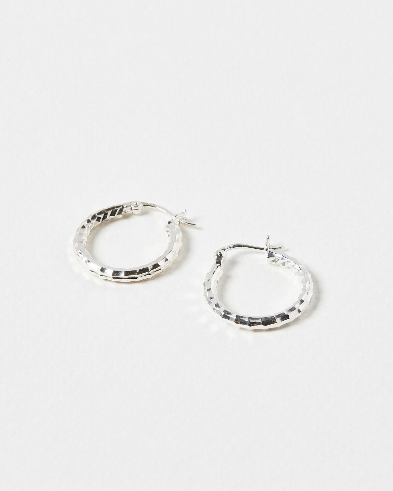 Maisie Silver Hoop Earrings Small | Oliver Bonas