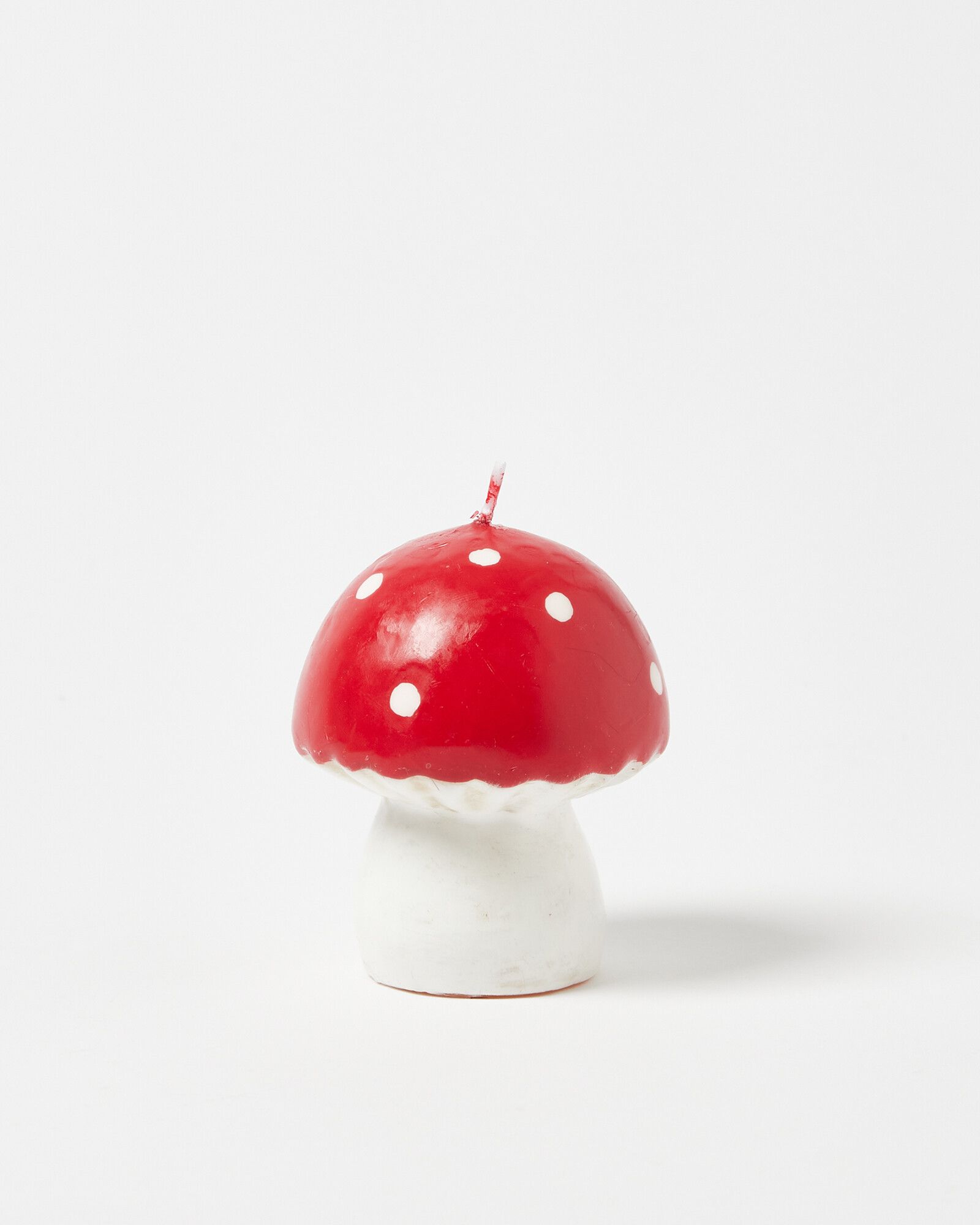 Red Wax Toadstool Candle Large | Oliver Bonas