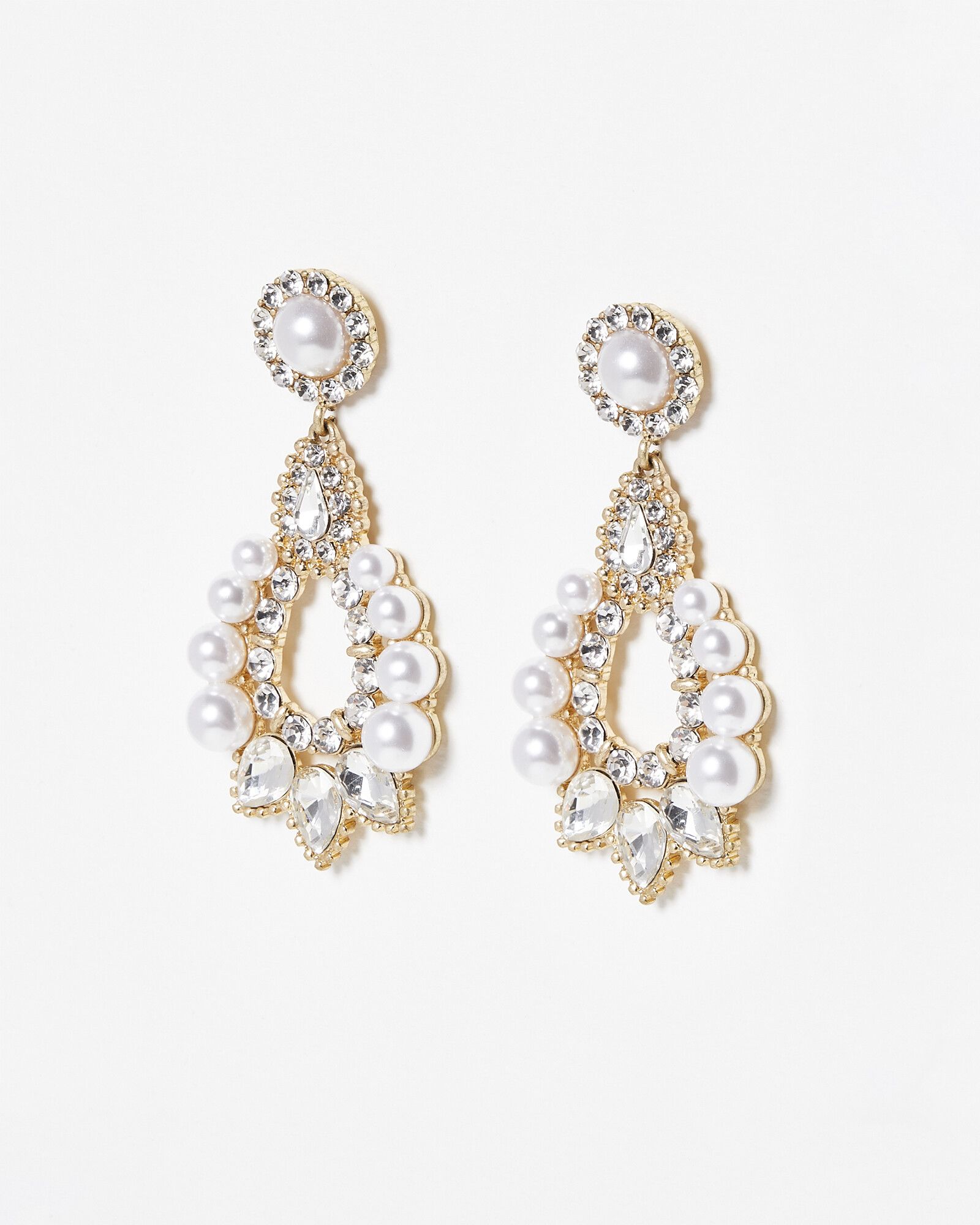 Isadora Faux Pearl & Glass Bead Drop Earrings | Oliver Bonas