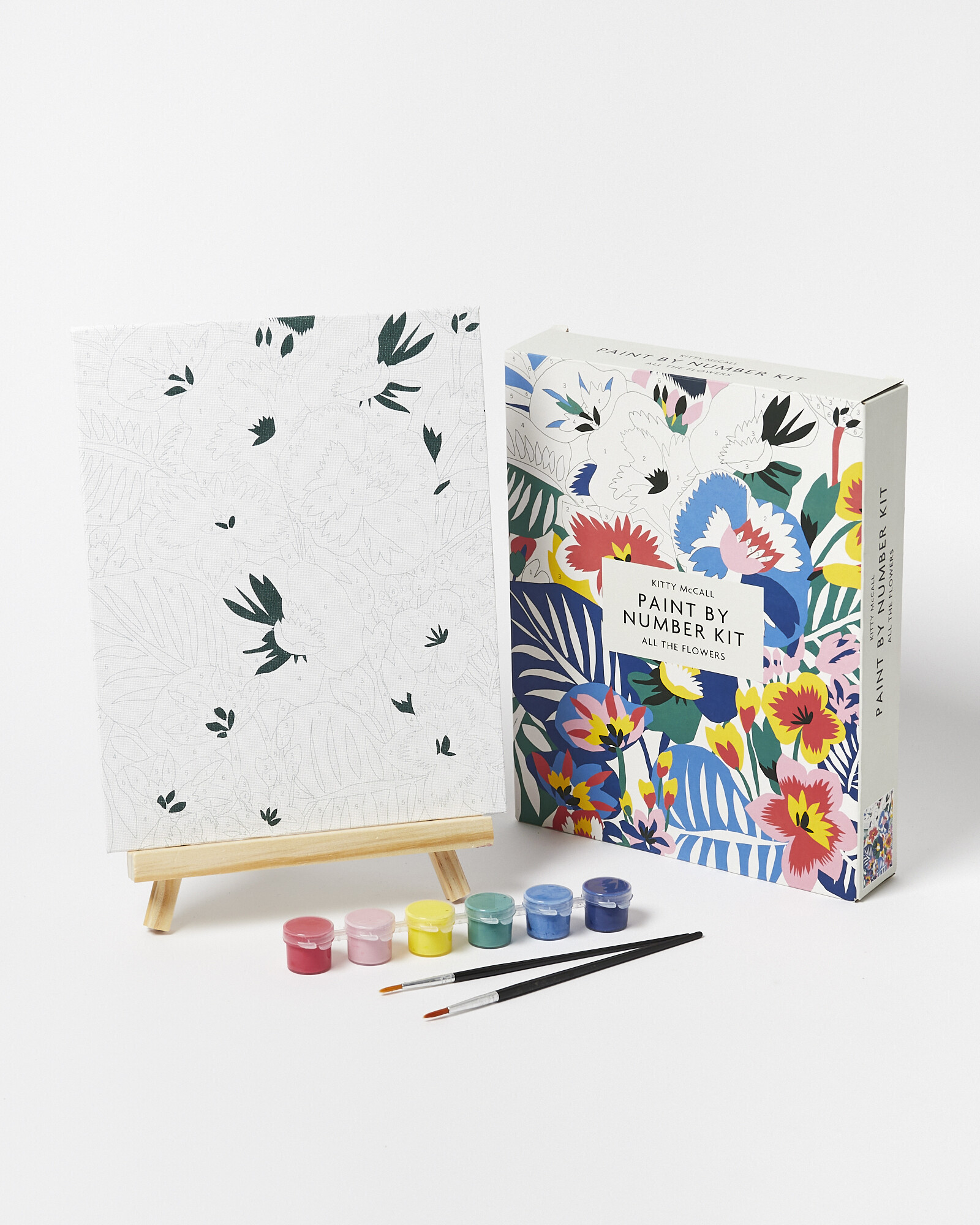 Floral Paint By Numbers Kit Oliver Bonas