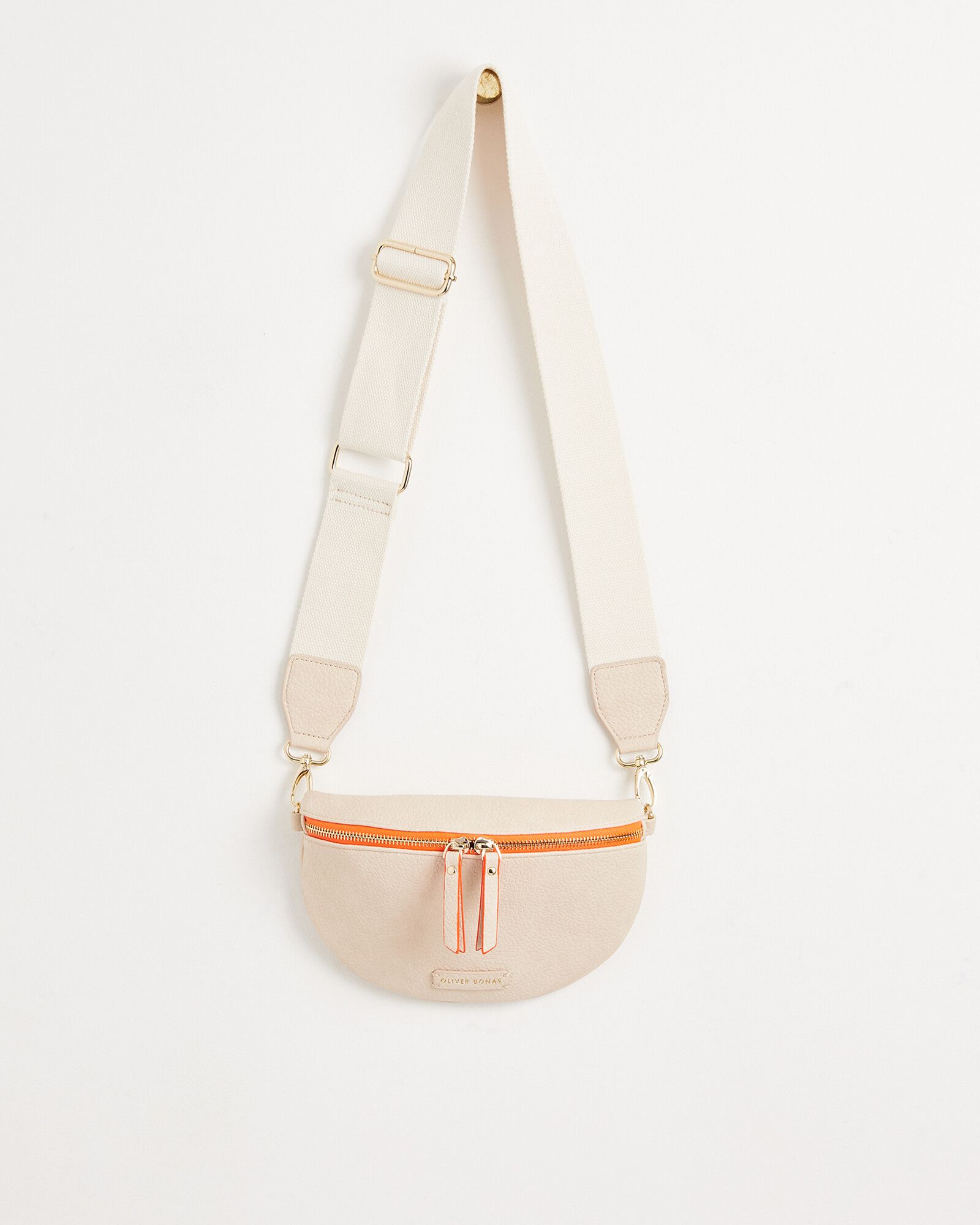 Cream belt online bag