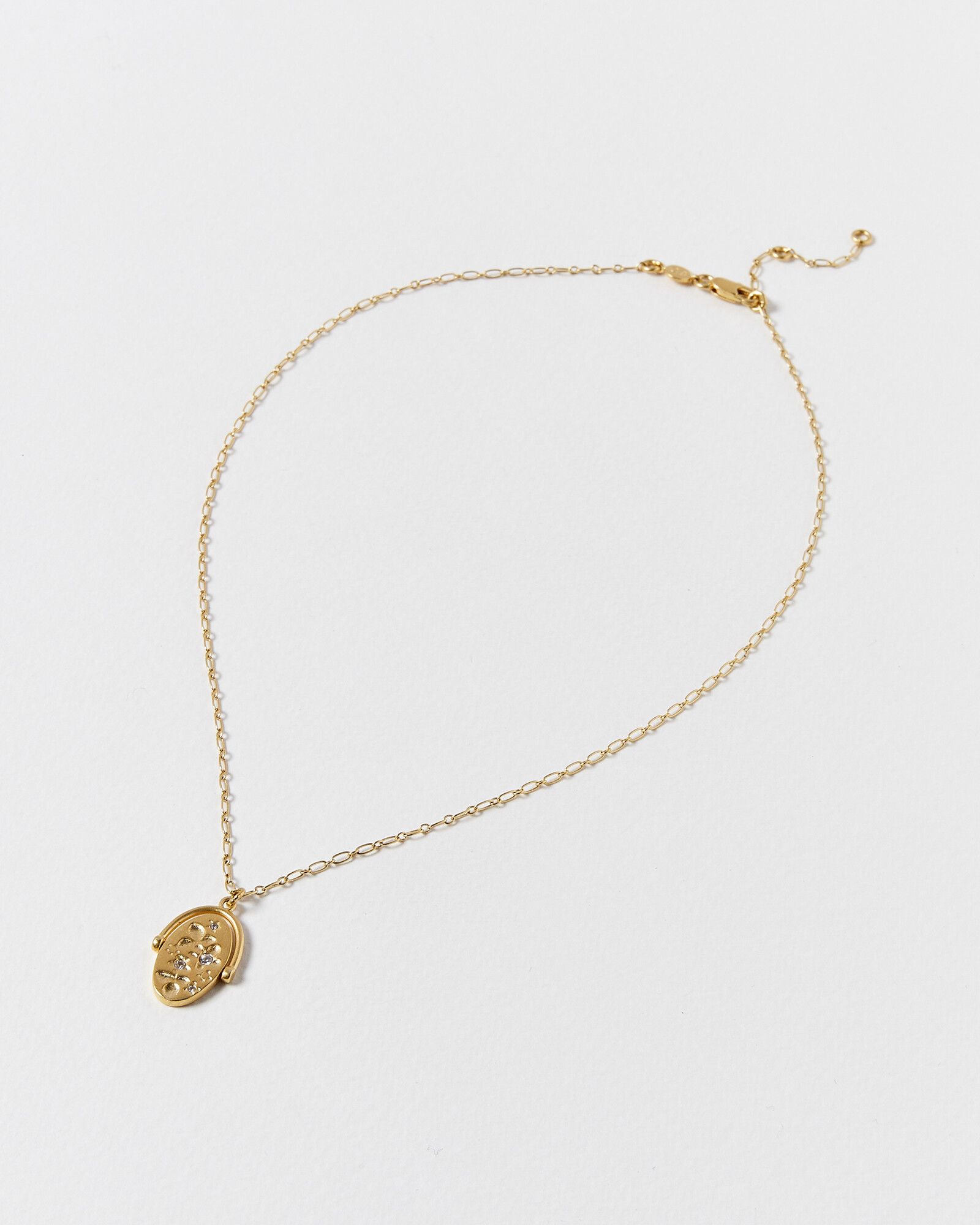 Lily Floral Spinner Gold Plated Pendant Necklace | Oliver Bonas US