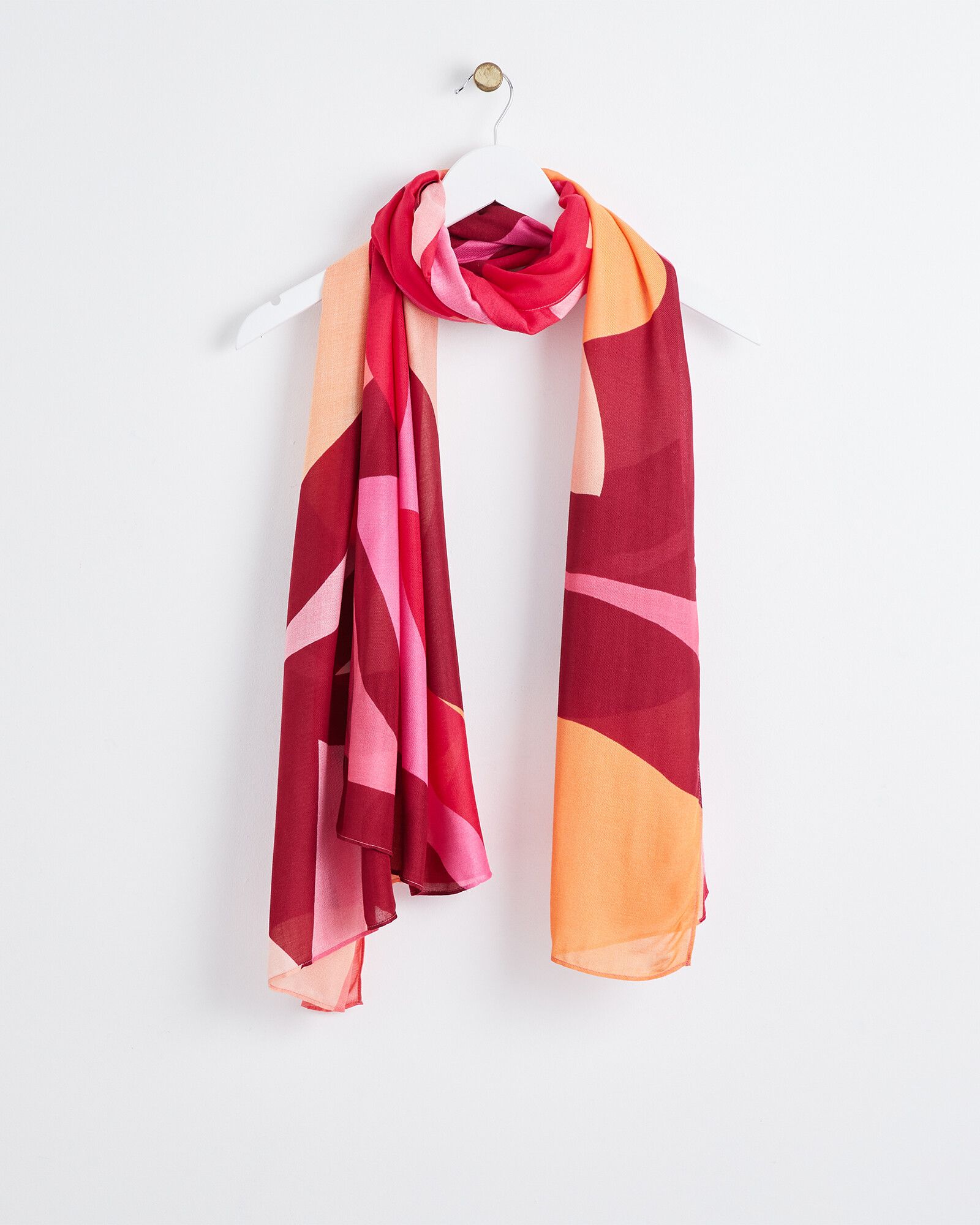 Abstract Tonal Pink Lightweight Scarf Oliver Bonas