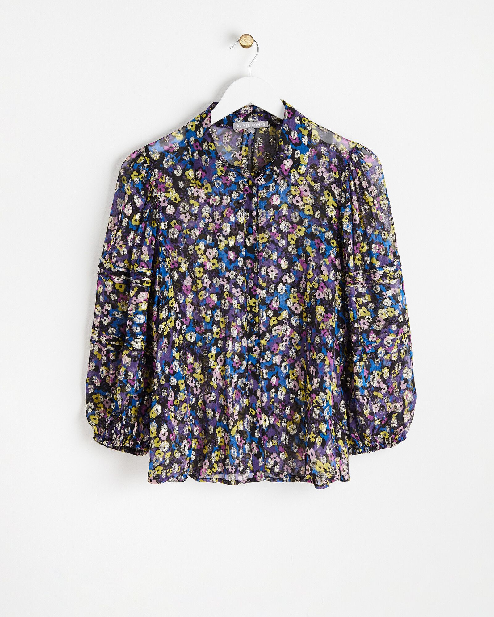 Treasured Floral Metallic Shirt | Oliver Bonas