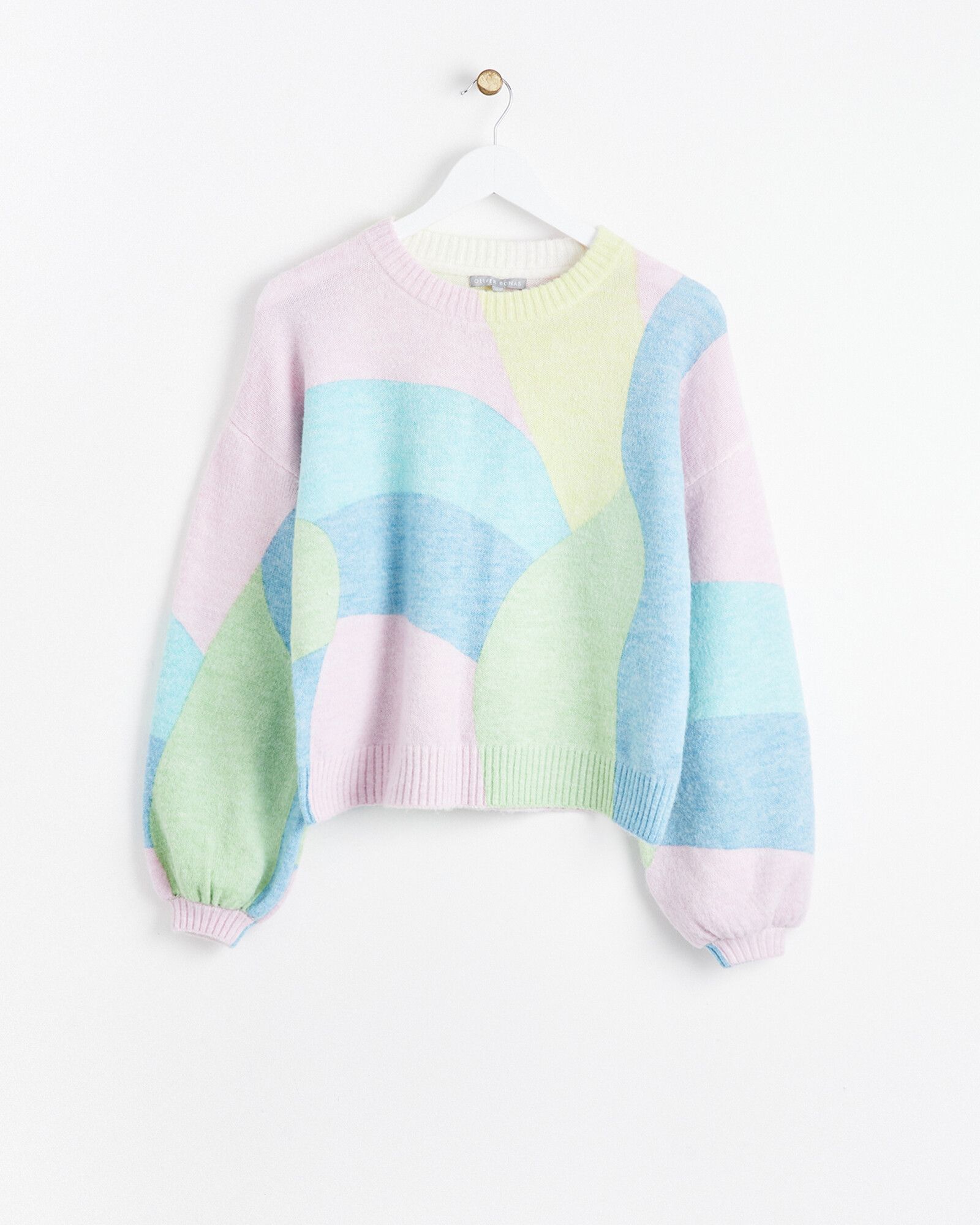 Abstract Shapes Knitted Jumper | Oliver Bonas