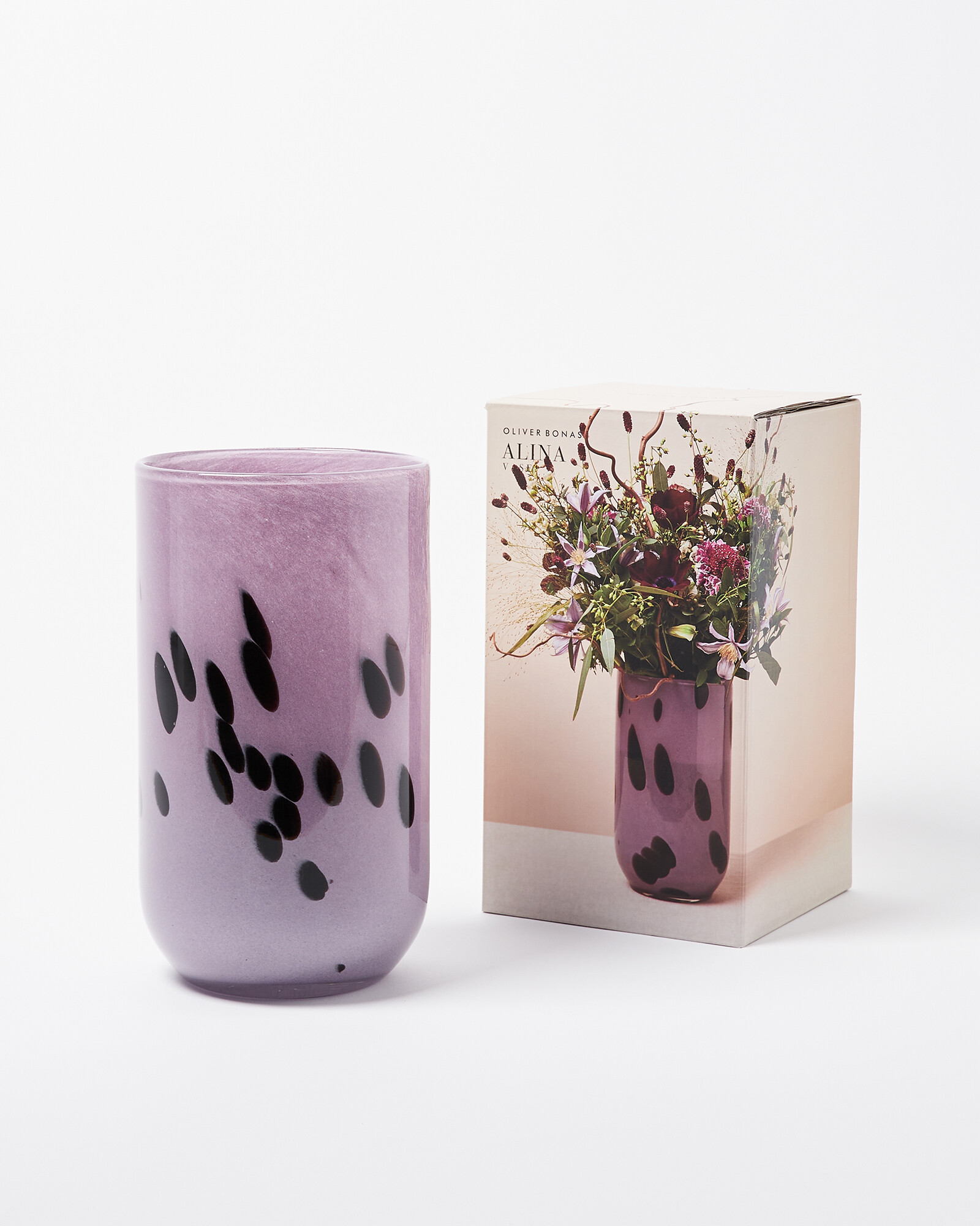 lilac glass vase