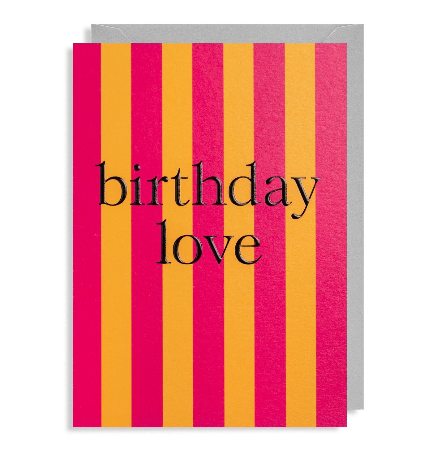 Birthday Love Neon Stripe Birthday Card Oliver Bonas