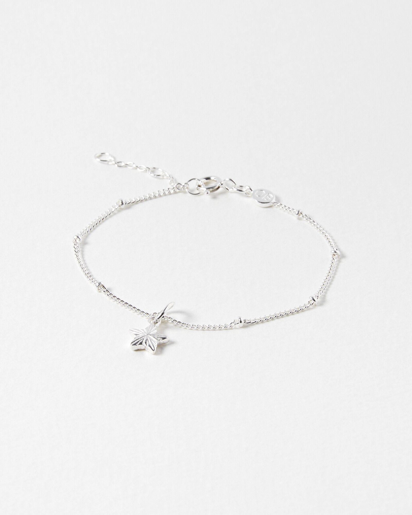 Clara Star Charm Silver Chain Charm Bracelet | Oliver Bonas