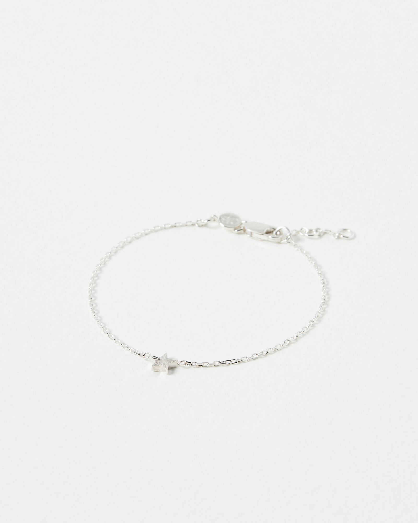 Haru Engraved Star Silver Charm Bracelet | Oliver Bonas