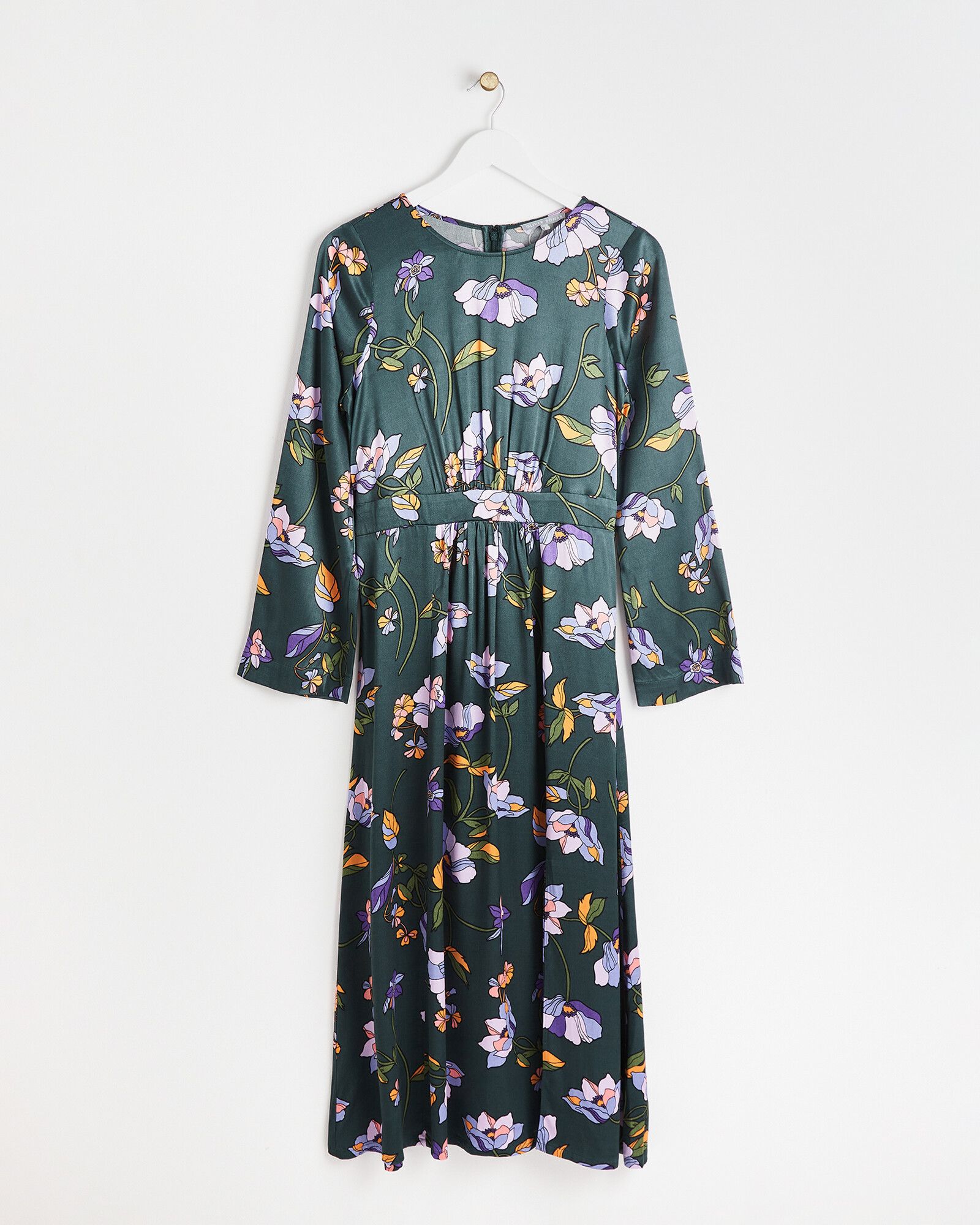 Twilight Bloom Floral Green Midi Dress | Oliver Bonas