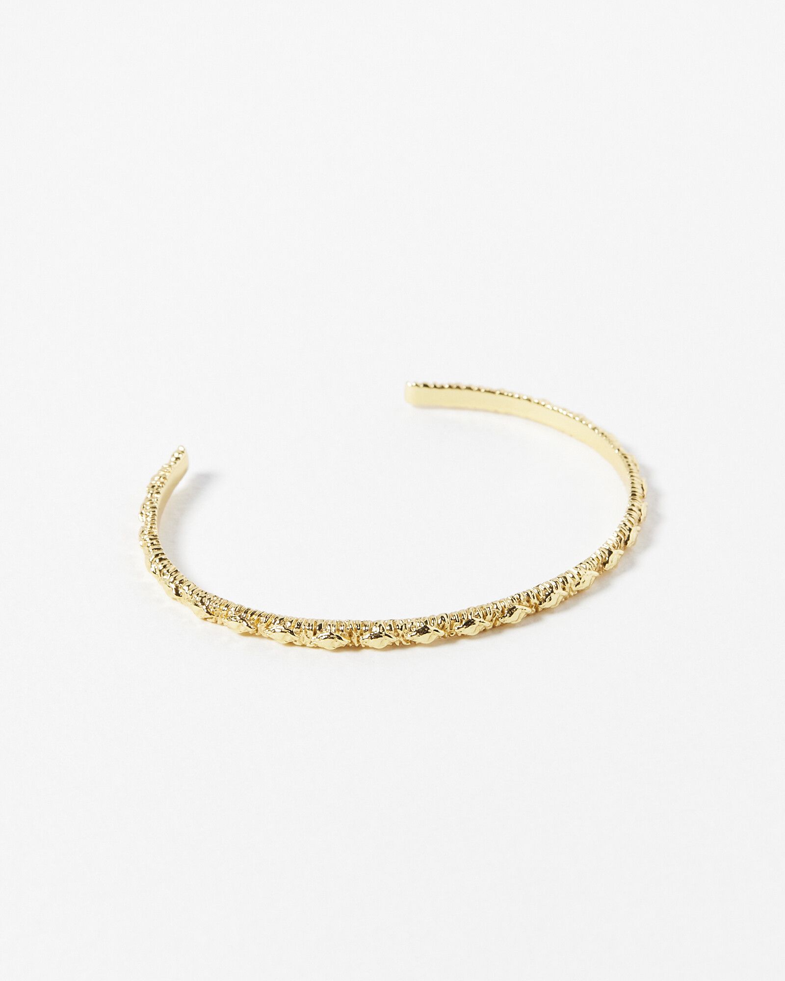 Margaret Molten Texture Gold Plated Cuff Bracelet | Oliver Bonas
