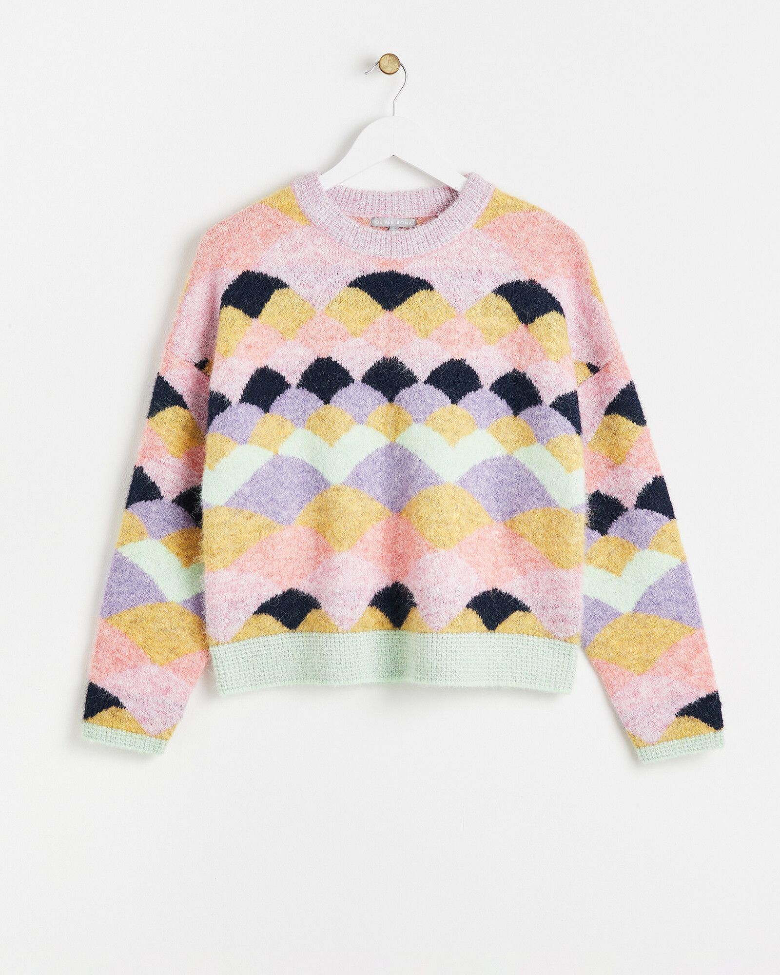Scalloped Pattern Knitted Jumper | Oliver Bonas
