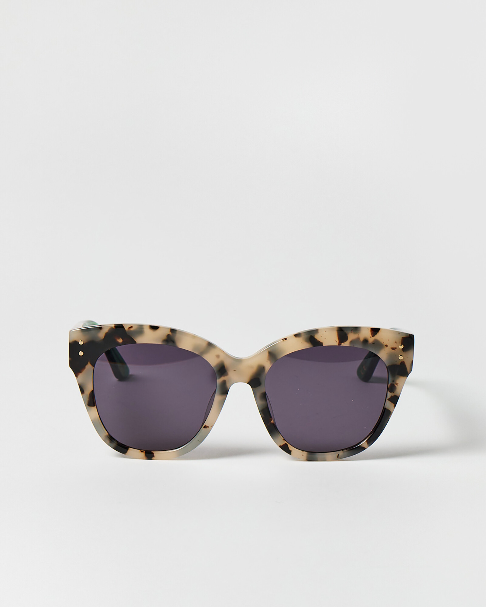 Milky Faux Tortoiseshell Green Cat Eye Sunglasses Oliver Bonas