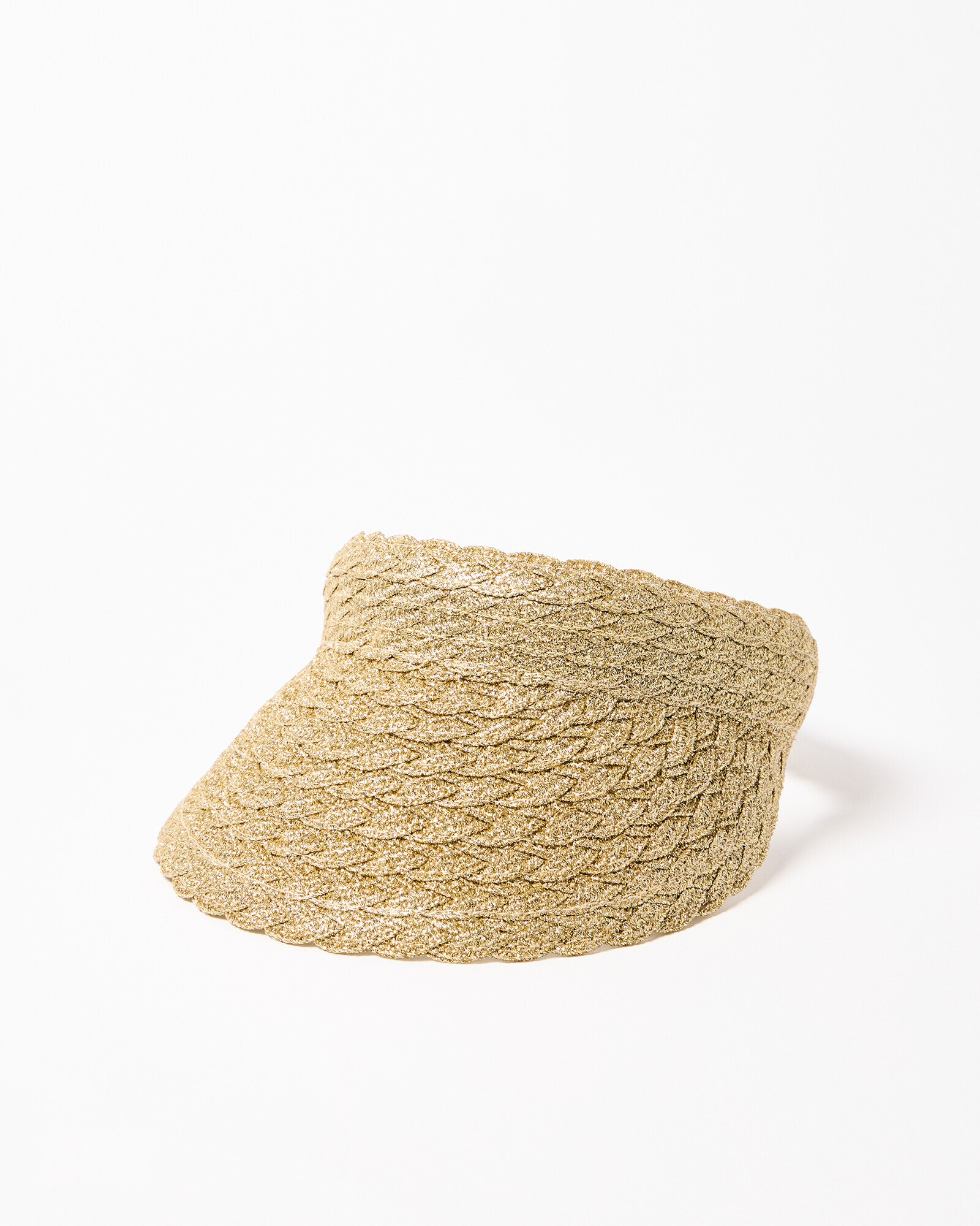 Gold Natural Sparkle Visor Hat Oliver Bonas