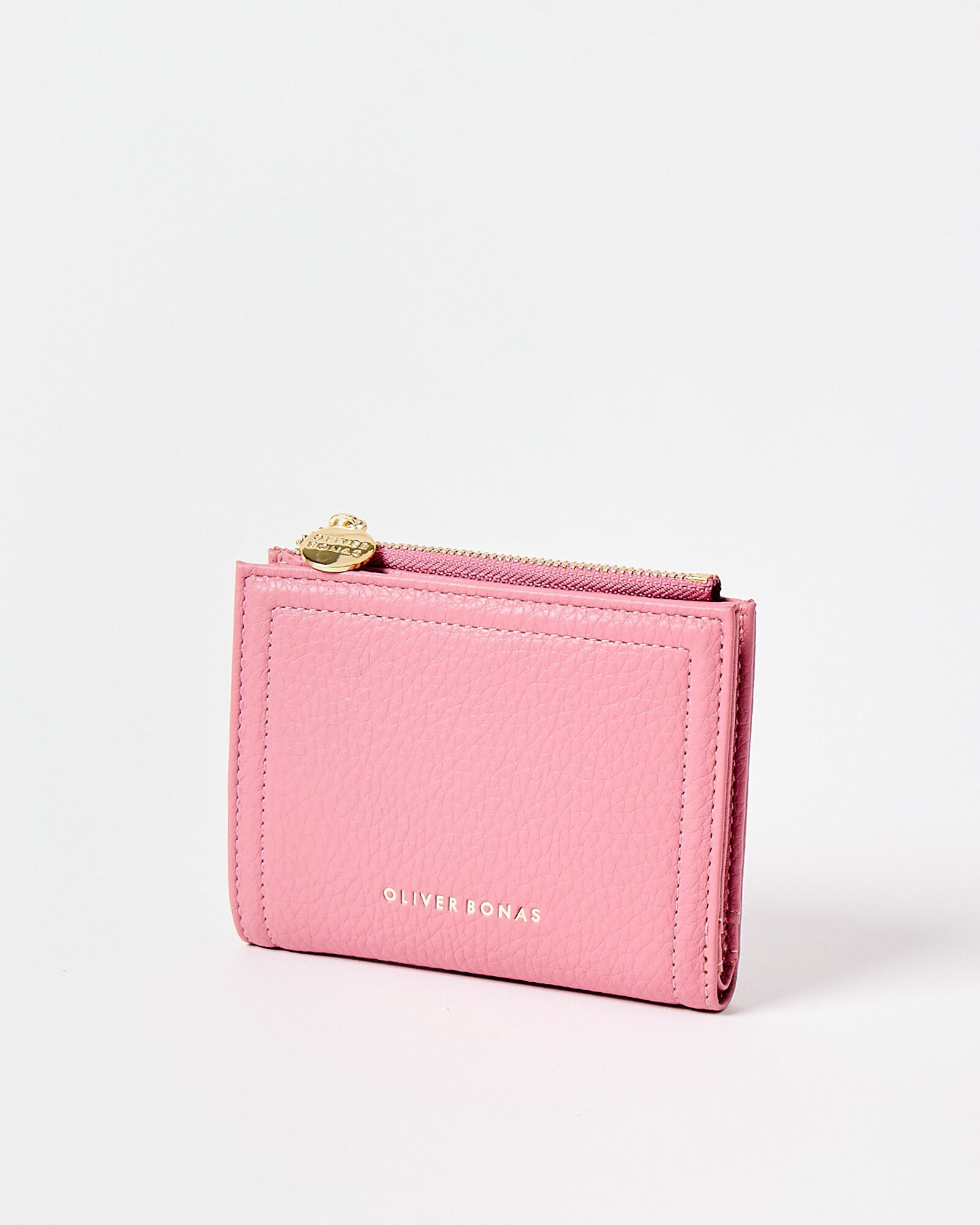 Kinley Dusky Pink Zipped Coin Purse | Oliver Bonas