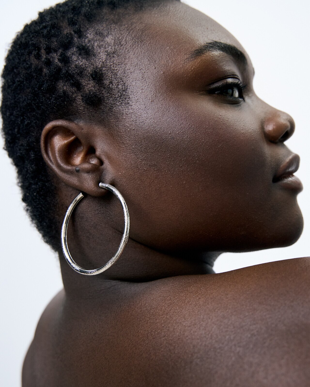 Oliver bonas silver hoop earrings online