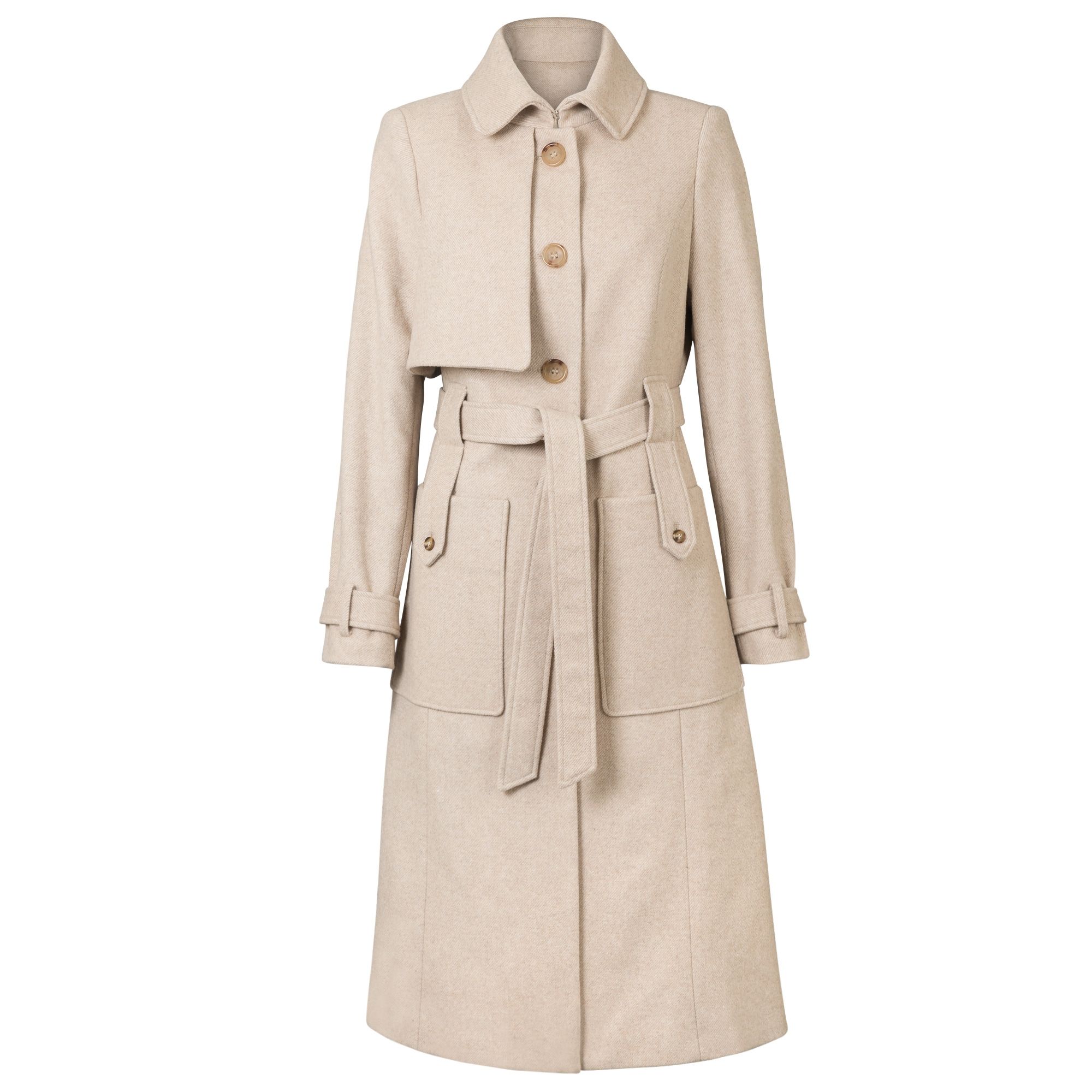 Artistry Fit & Flare Wool Camel Trench Coat | Oliver Bonas