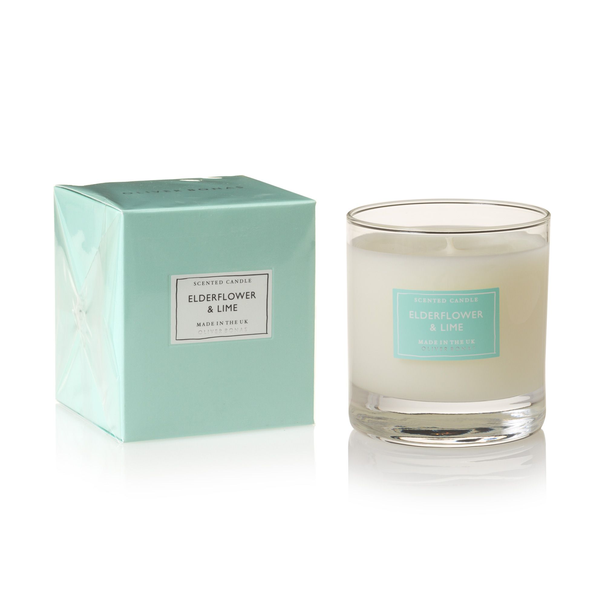 Large Elderflower & Lime Scented Candle - All - Oliver Bonas