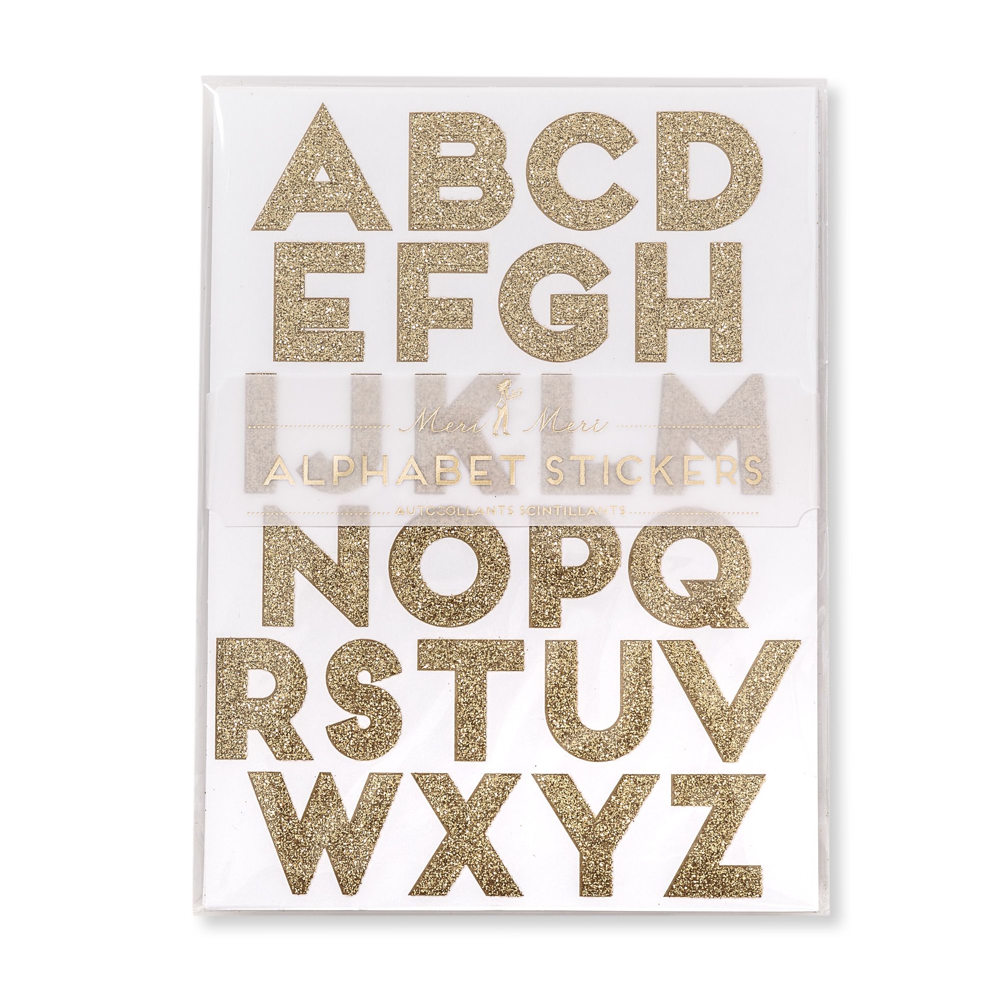 Gold Glitter Alphabet Stickers