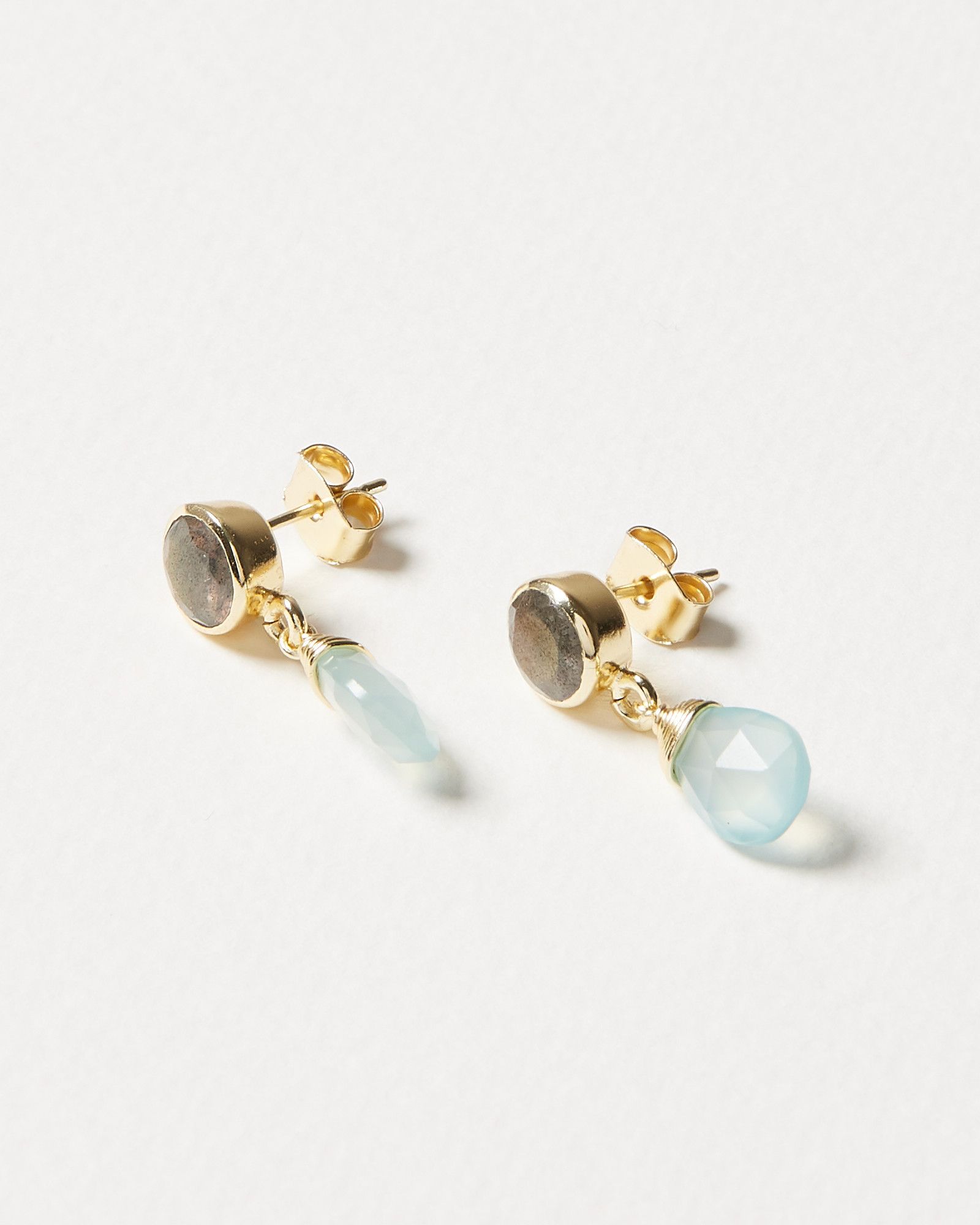 Gold Leora Gold Plated Drop Earrings | Oliver Bonas