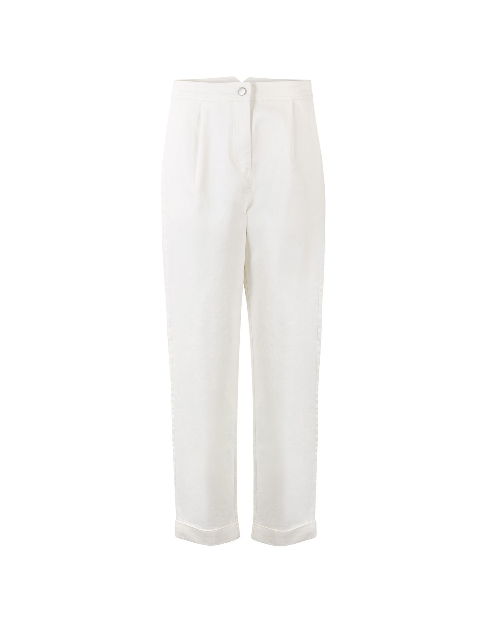 Linked Relaxed Straight Leg White Jeans | Oliver Bonas