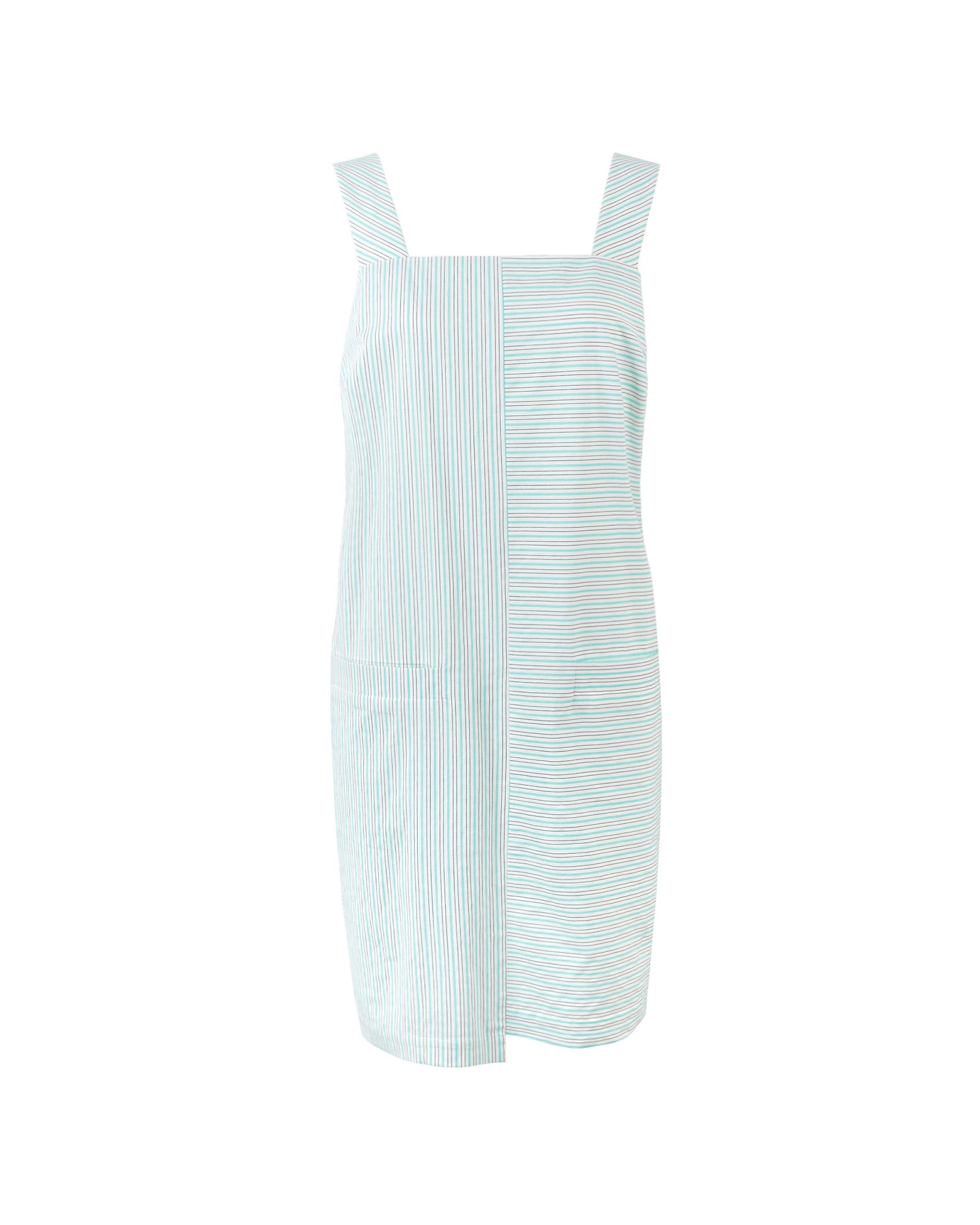 Advance Stripe Turquoise Pinafore Dress | Oliver Bonas