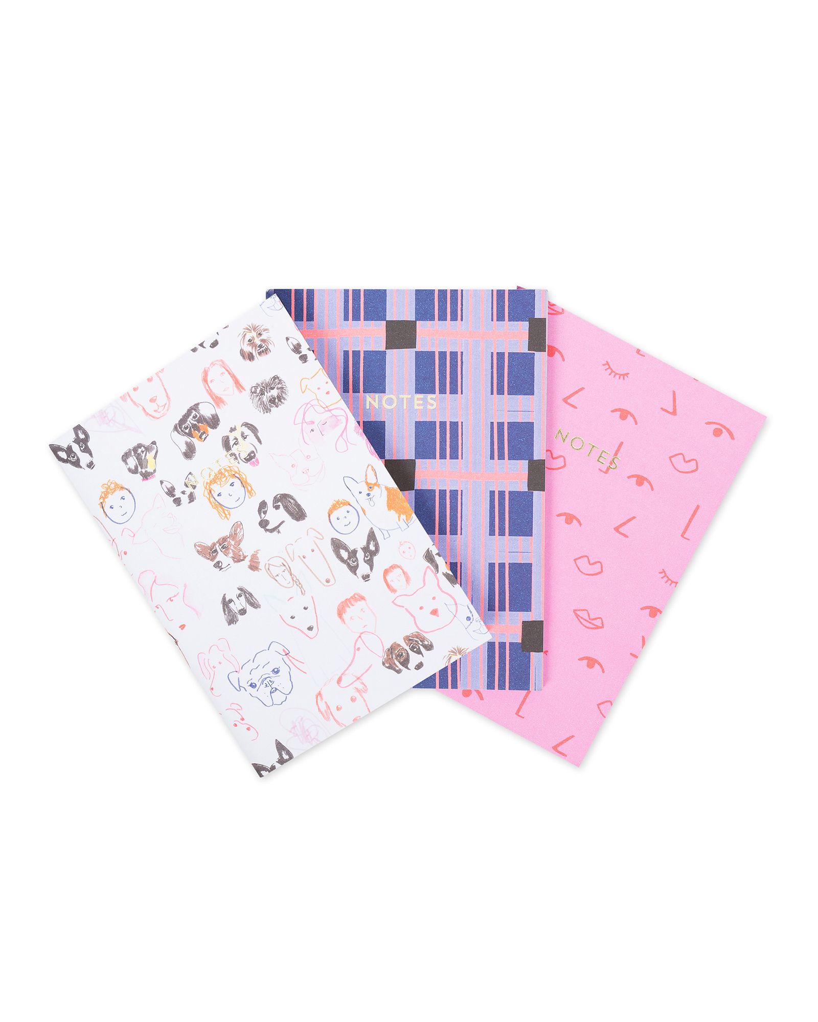 Family Portrait Notebook A6 Set of Three | Oliver Bonas US