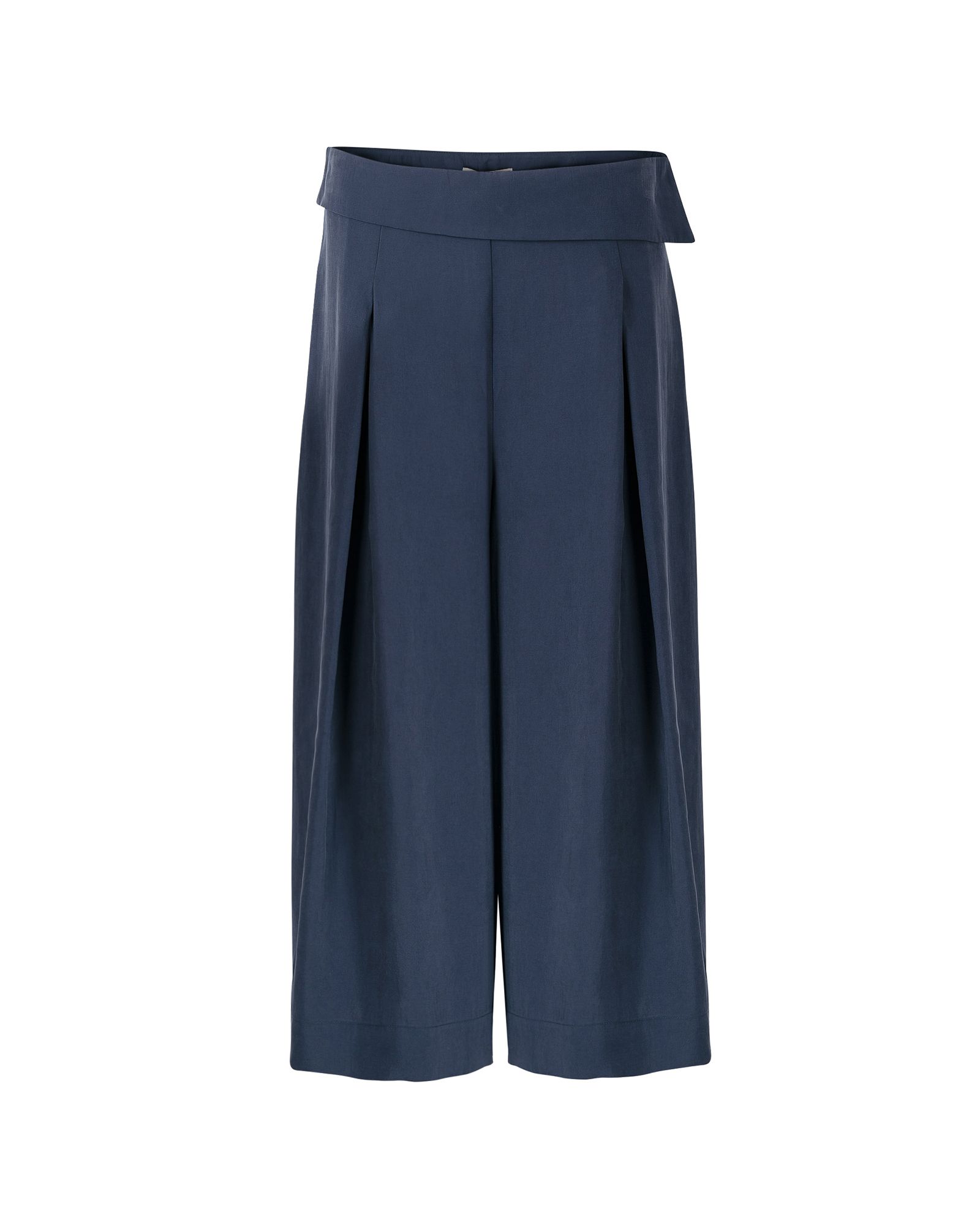 Humour Asymmetric Waist Blue Culottes | Oliver Bonas