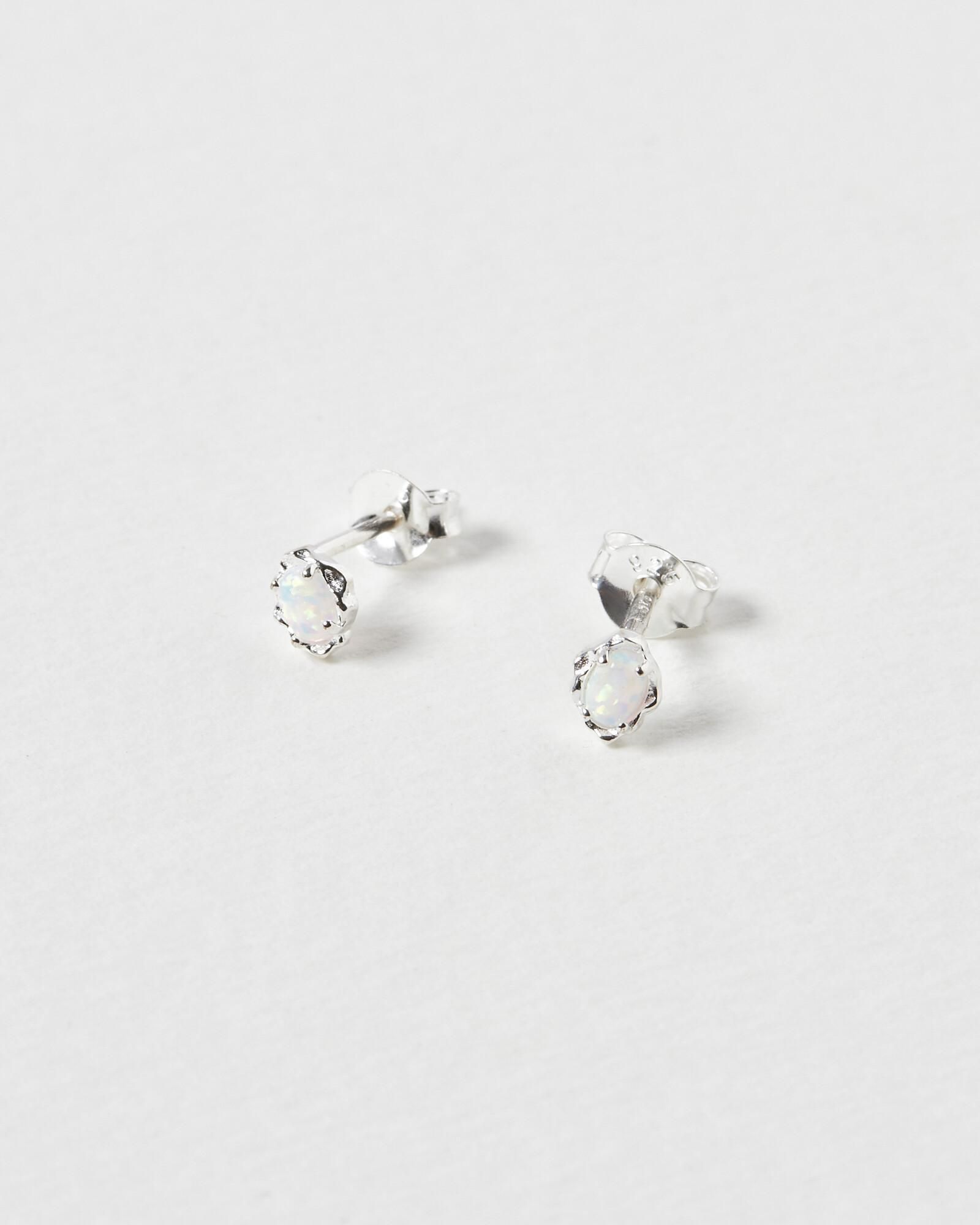 Dara Opalite Silver Stud Earrings