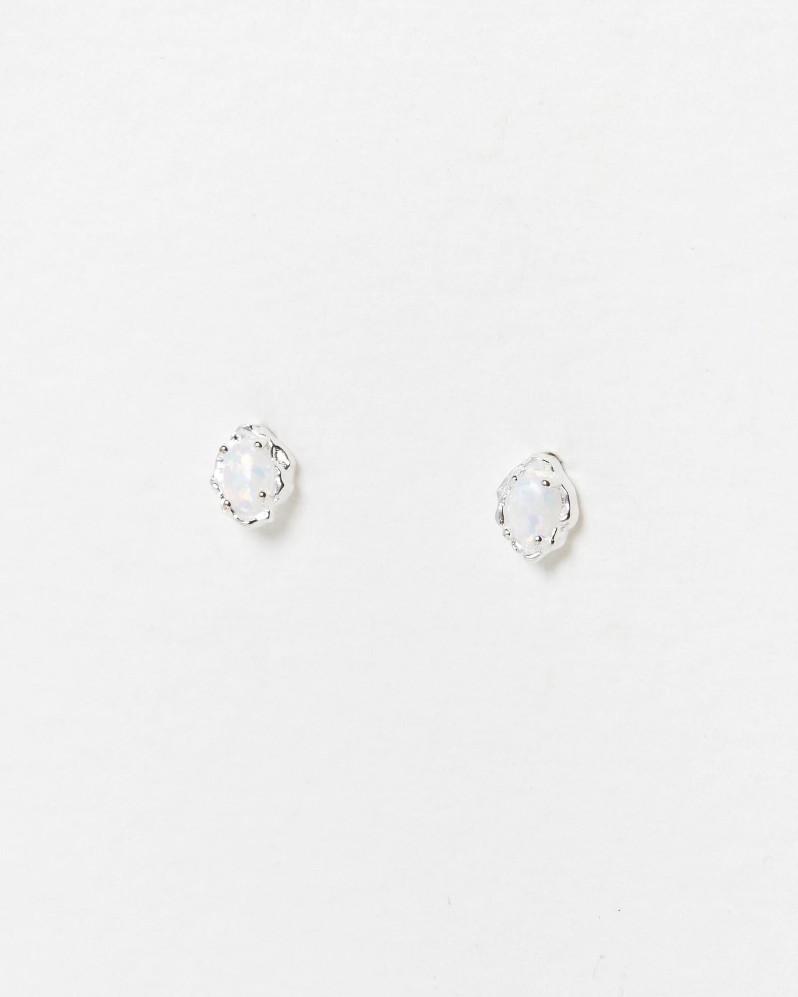 Dara Opalite Silver Stud Earrings