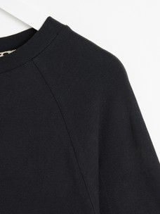 Loose Dolman-Sleeve Drawstring-Hem Sweatshirt for Women
