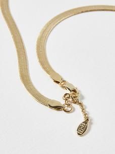 Azalea Heart Charm Snake Chain Necklace | Oliver Bonas