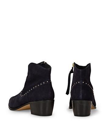 black studded suede boots