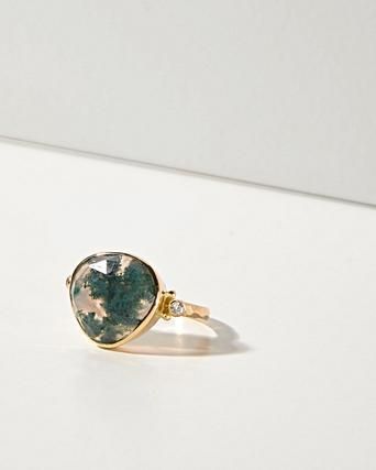 moss agate ring