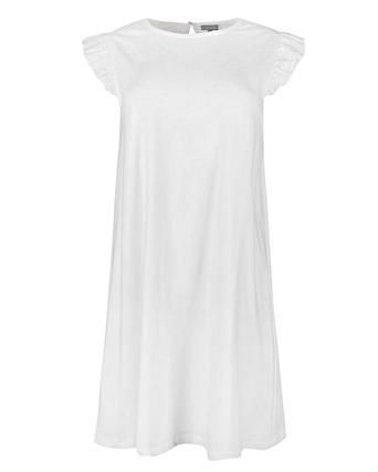 white floaty mini dress