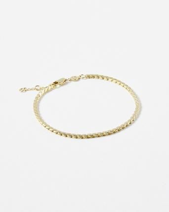 MENS SOLID GOLD FLAT LINK BRACELET  SHAY JEWELRY