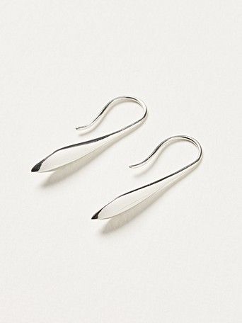 Kasmira Curved Silver Drop Earrings | Oliver Bonas
